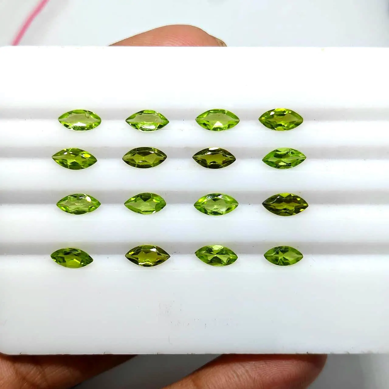 Marquise Cut Peridot Gemstone Lot | Natural Apple Green, August Birthstone - image 3