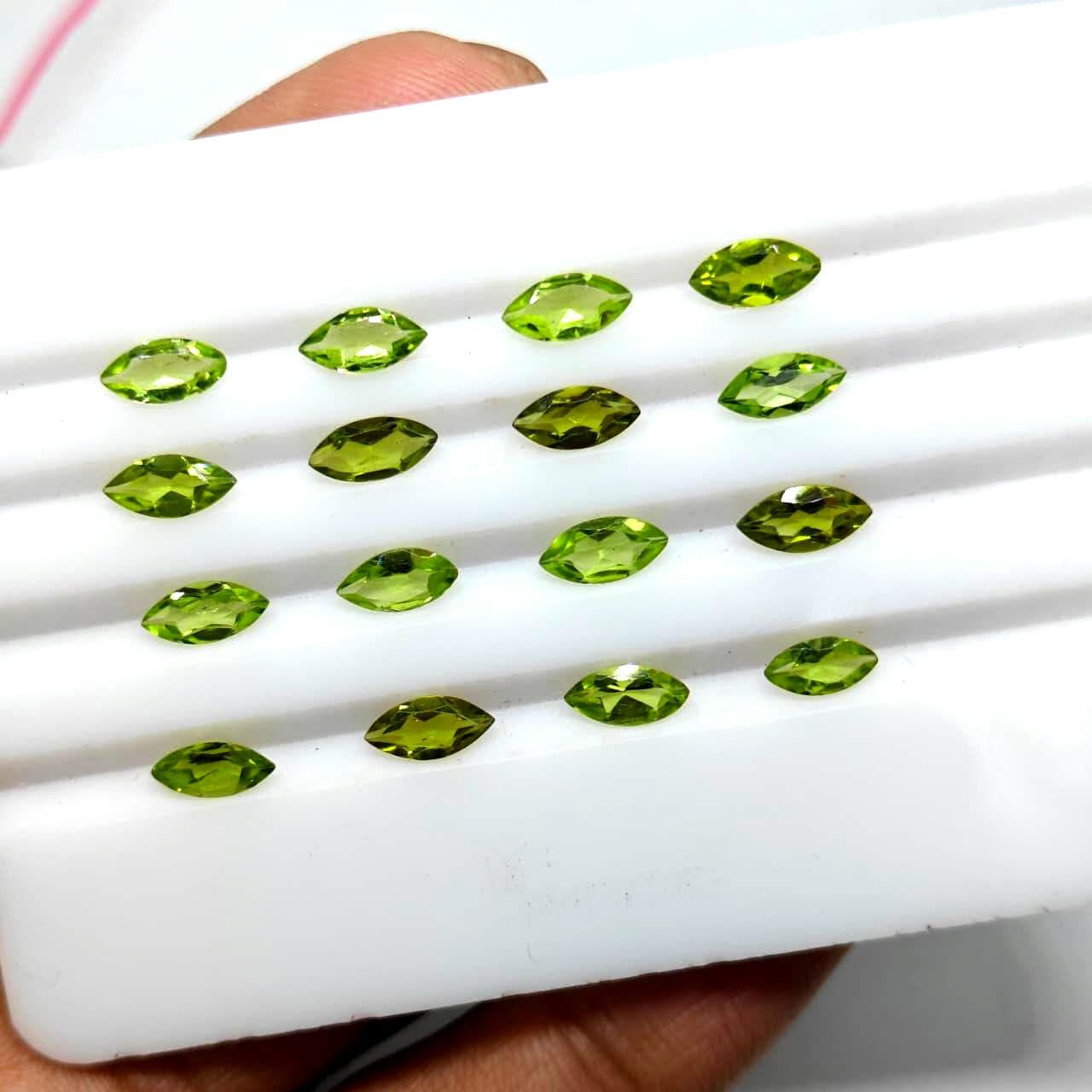 Marquise Cut Peridot Gemstone Lot | Natural Apple Green, August Birthstone - image 4
