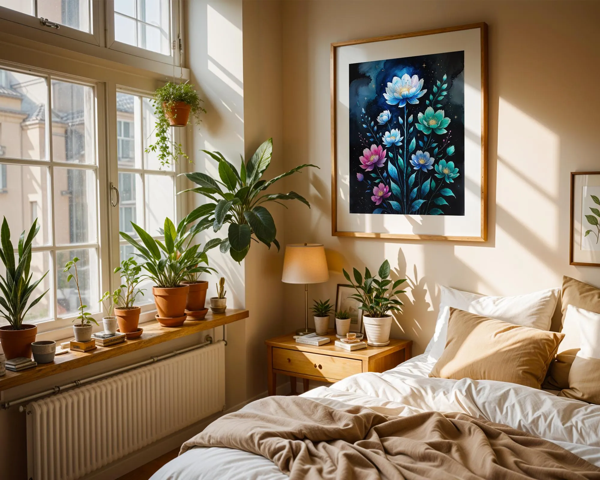 Chagall Style Watercolor Flowers – Enchanted Garden Art | Botanical Art (Digital Print and Download)