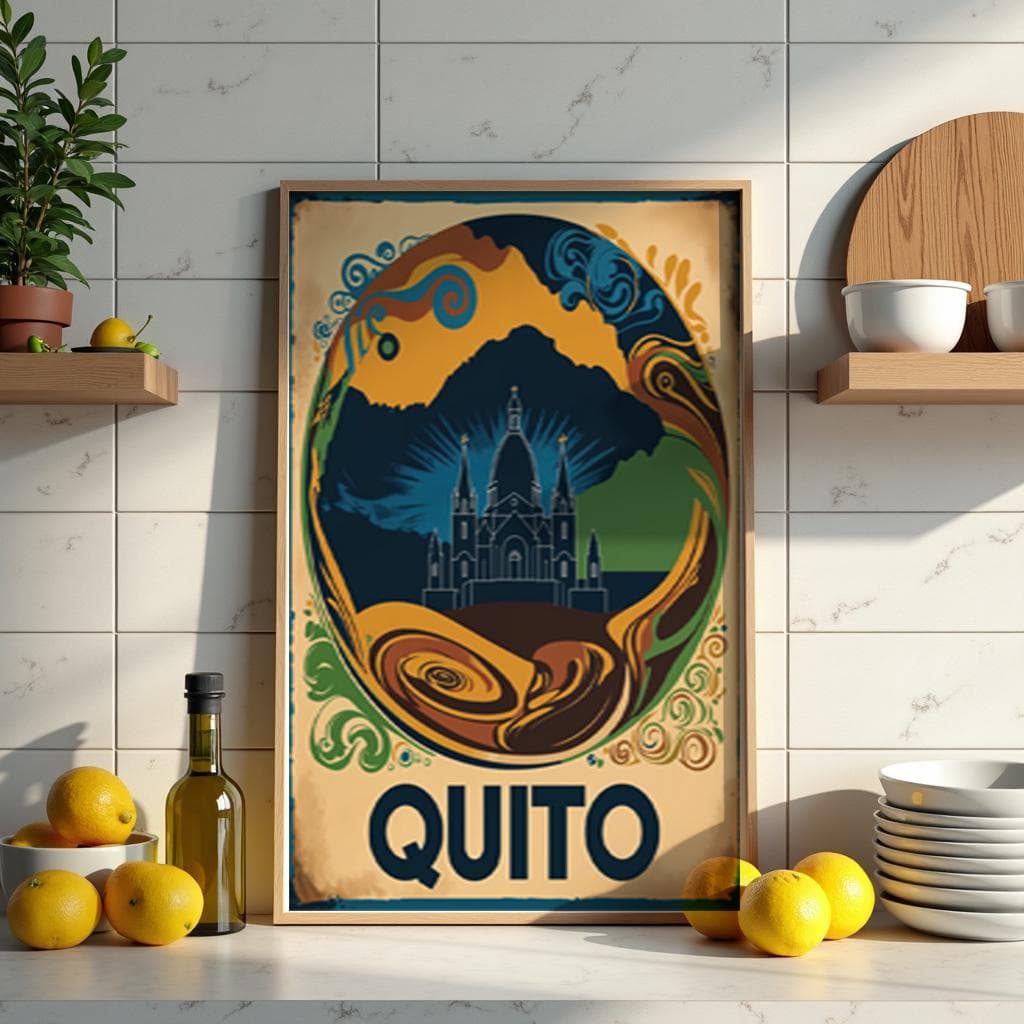 Quito Ecuador Poster – Vintage South America Travel Wall Art| Instant printable