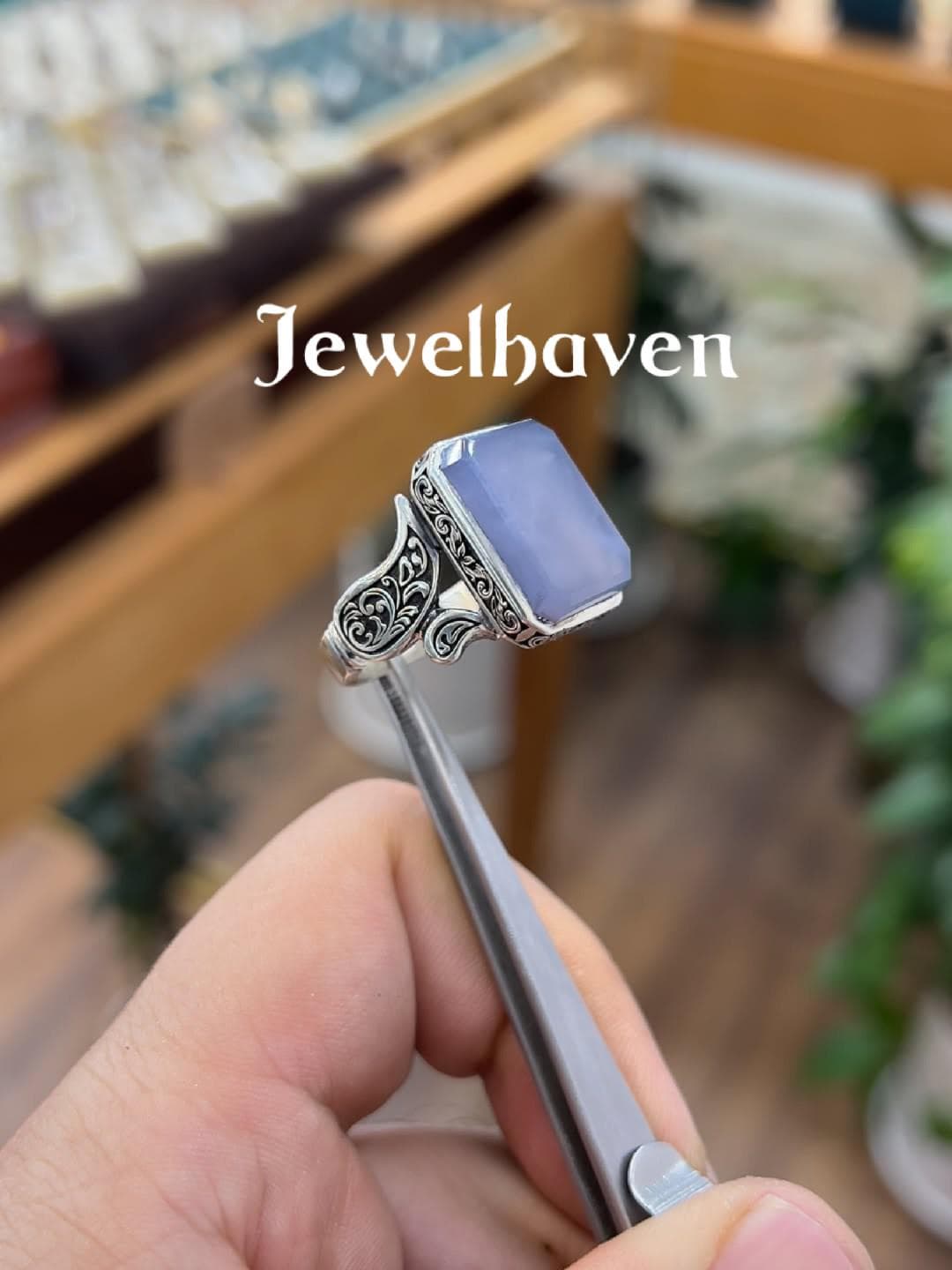 Men's Purple Agate Statement Ring | 925 Sterling Silver Cabochon Original Aqeeq | Beautiful Engraving - image 4