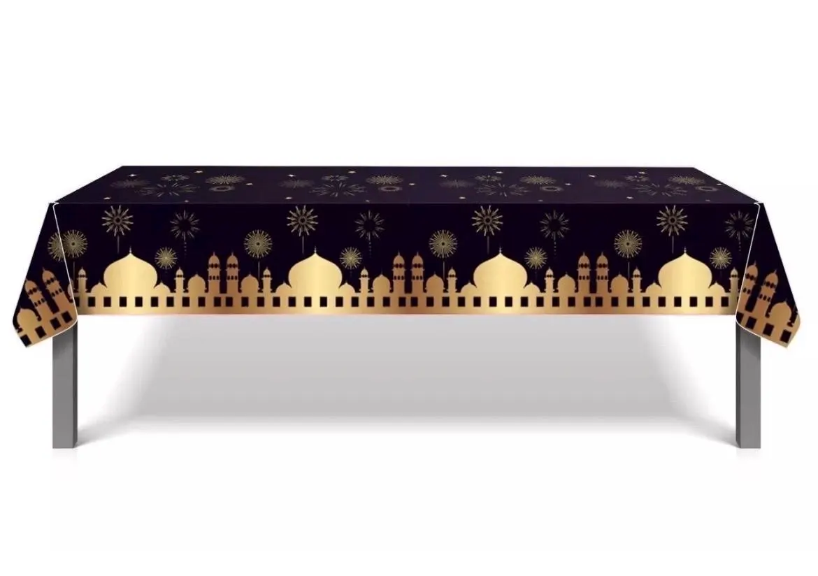 Umrah Mubarak Celebration Set: Balloons, Banner, Tablecloth, Backdrop (Full Set) - image 5