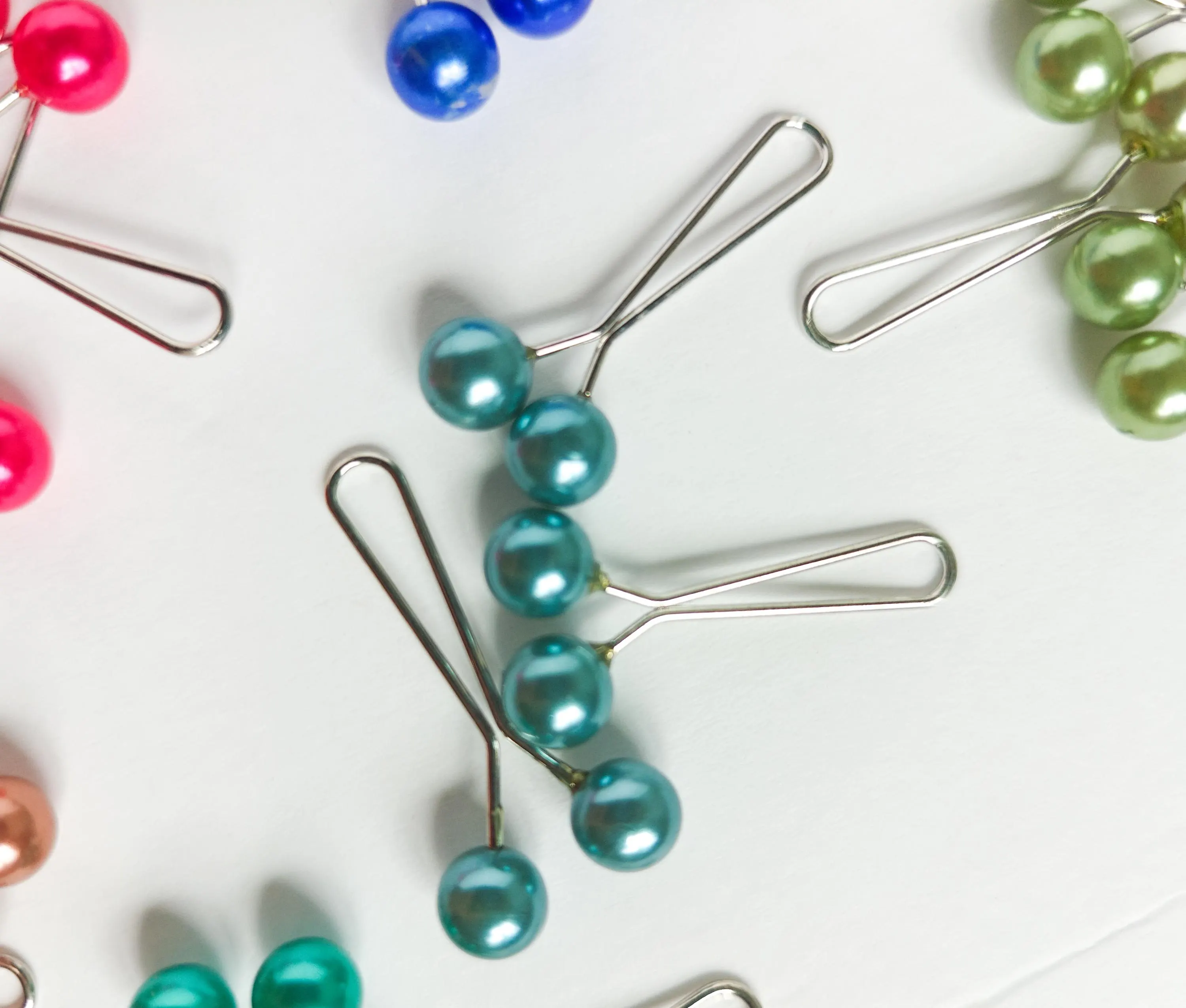 Hijab Pins, Grip Pins, Colorful slide Pins Hijab Faux Pearl Pins Snag free Turkish Hijab Pins pack of 10 - image 4