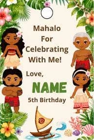 Tropical Birthday Party Bundle | Island Theme Printable Set | Welcome Sign, Invitation, Cupcake Toppers, Favor Tags, Water Labels - image 4