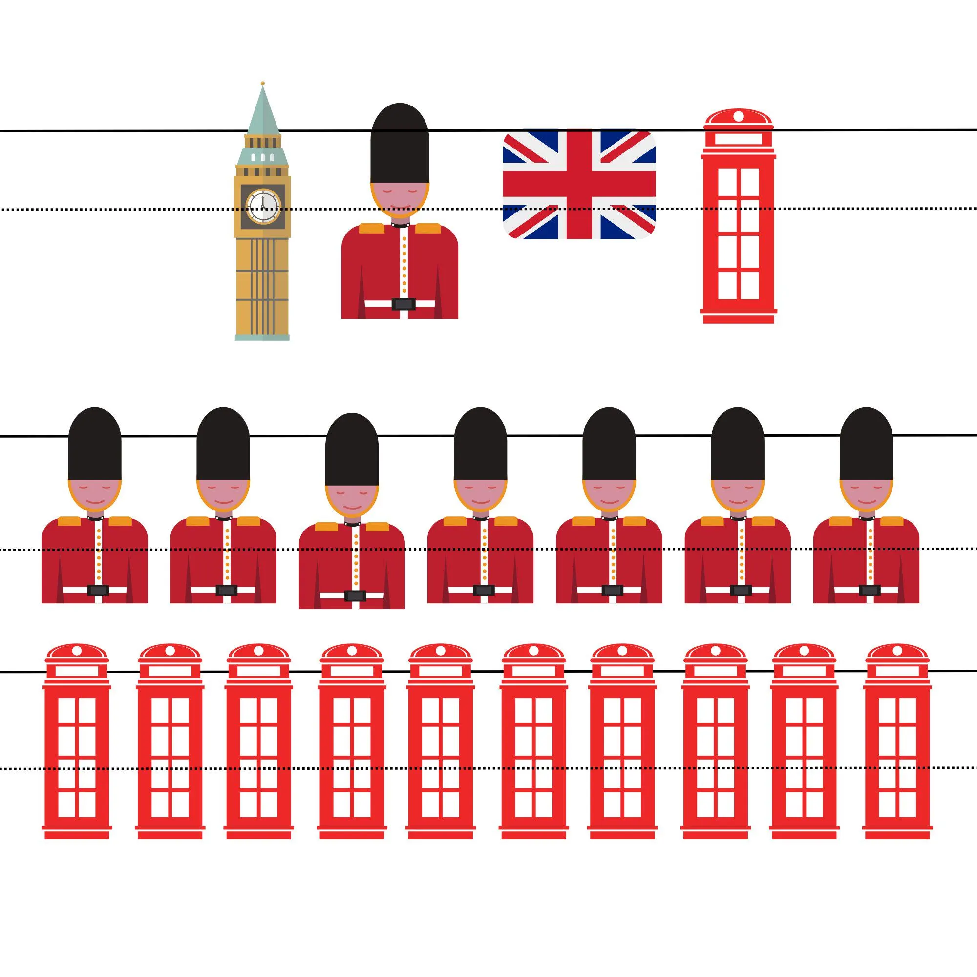 Printable London Garland, British Party Decorations (Digital Download) - image 3