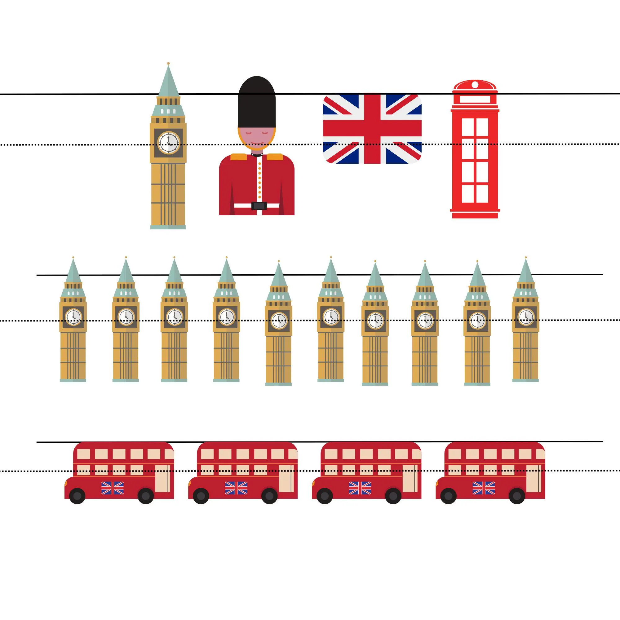 Printable London Garland, British Party Decorations (Digital Download) - image 4