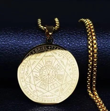 Hebrew Archangels Pendant Necklace - Spiritual Amulet Jewelry - image 2