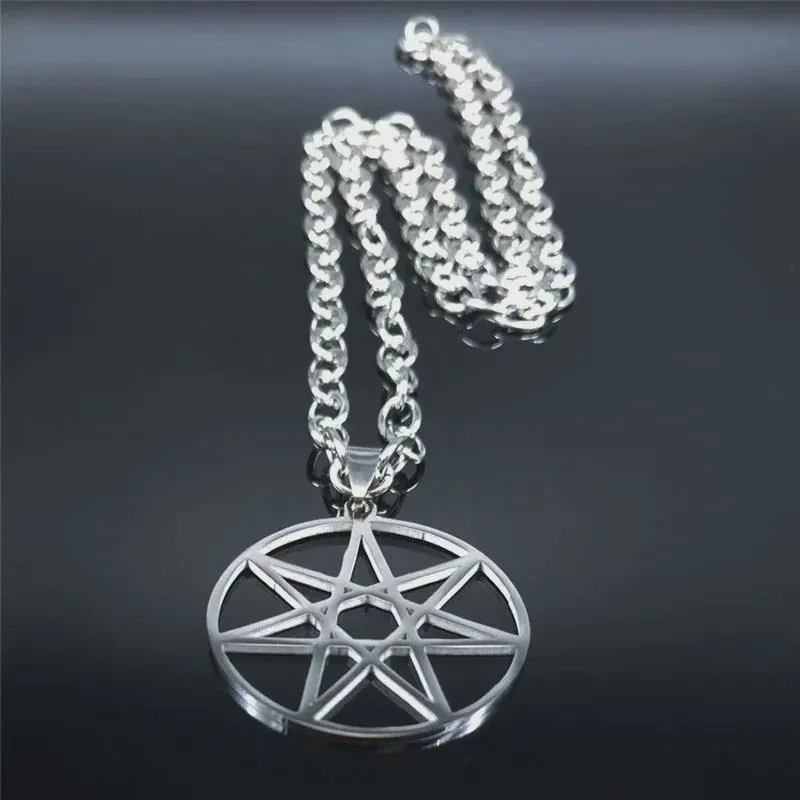 Seven Mountain Star Pendant Necklace Layered Stainless Steel Chain for Men & Women - image 4