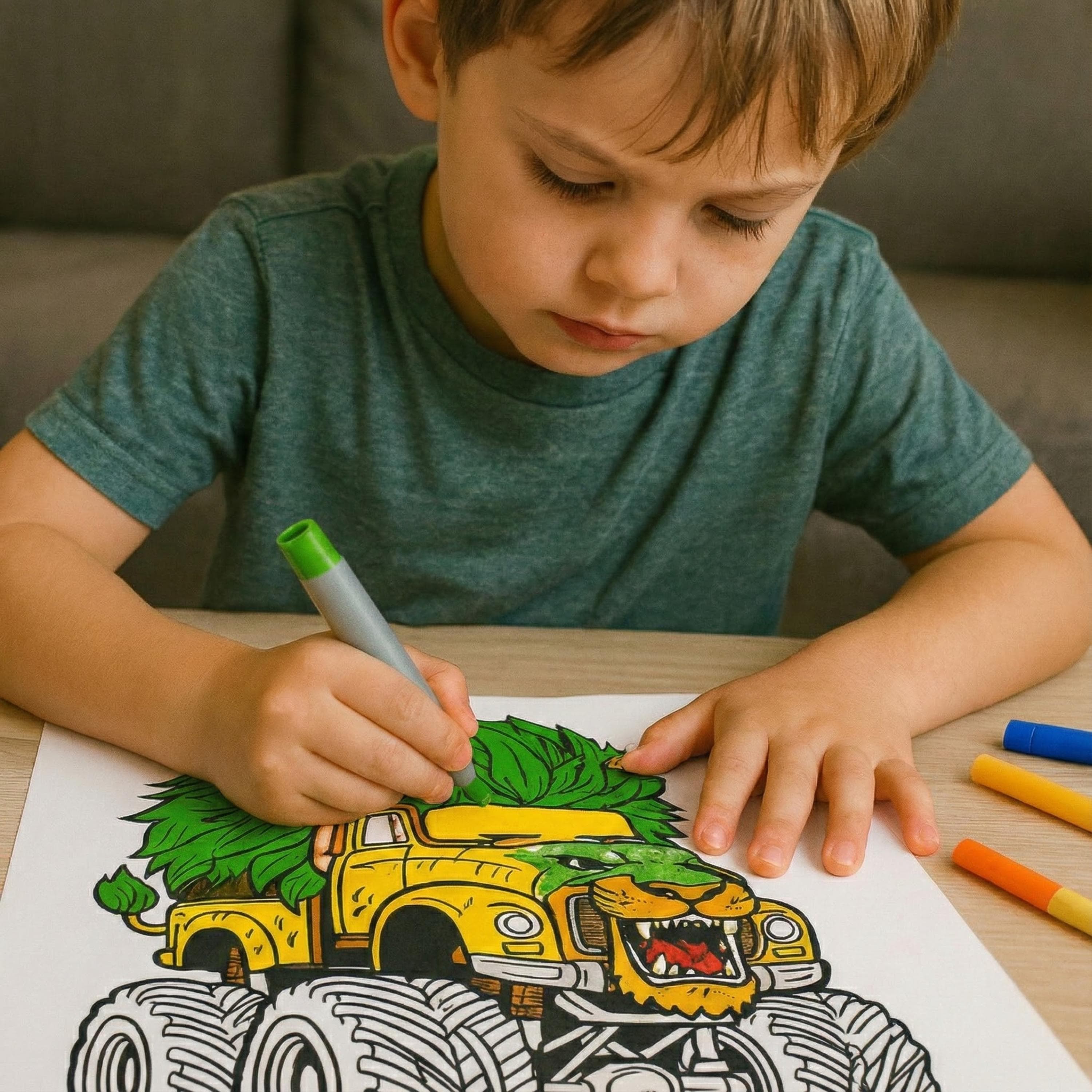 Monster Truck Coloring Book | 20 Pages, Kids Activity (PDF Pattern) - image 4