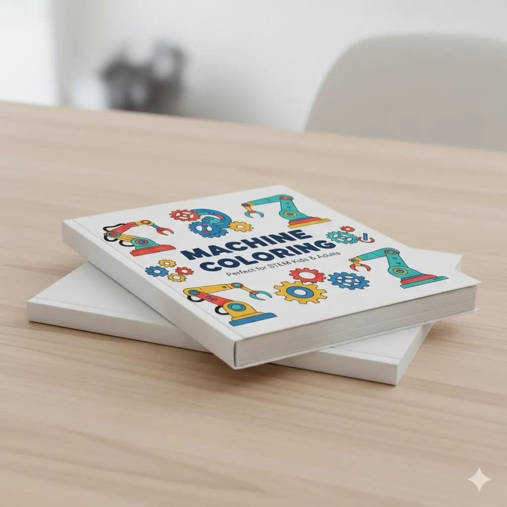 Machine Coloring Pages | 20 Printable Sheets PDF | A4 Letter 8.5x8.5 | Commercial Use - image 3