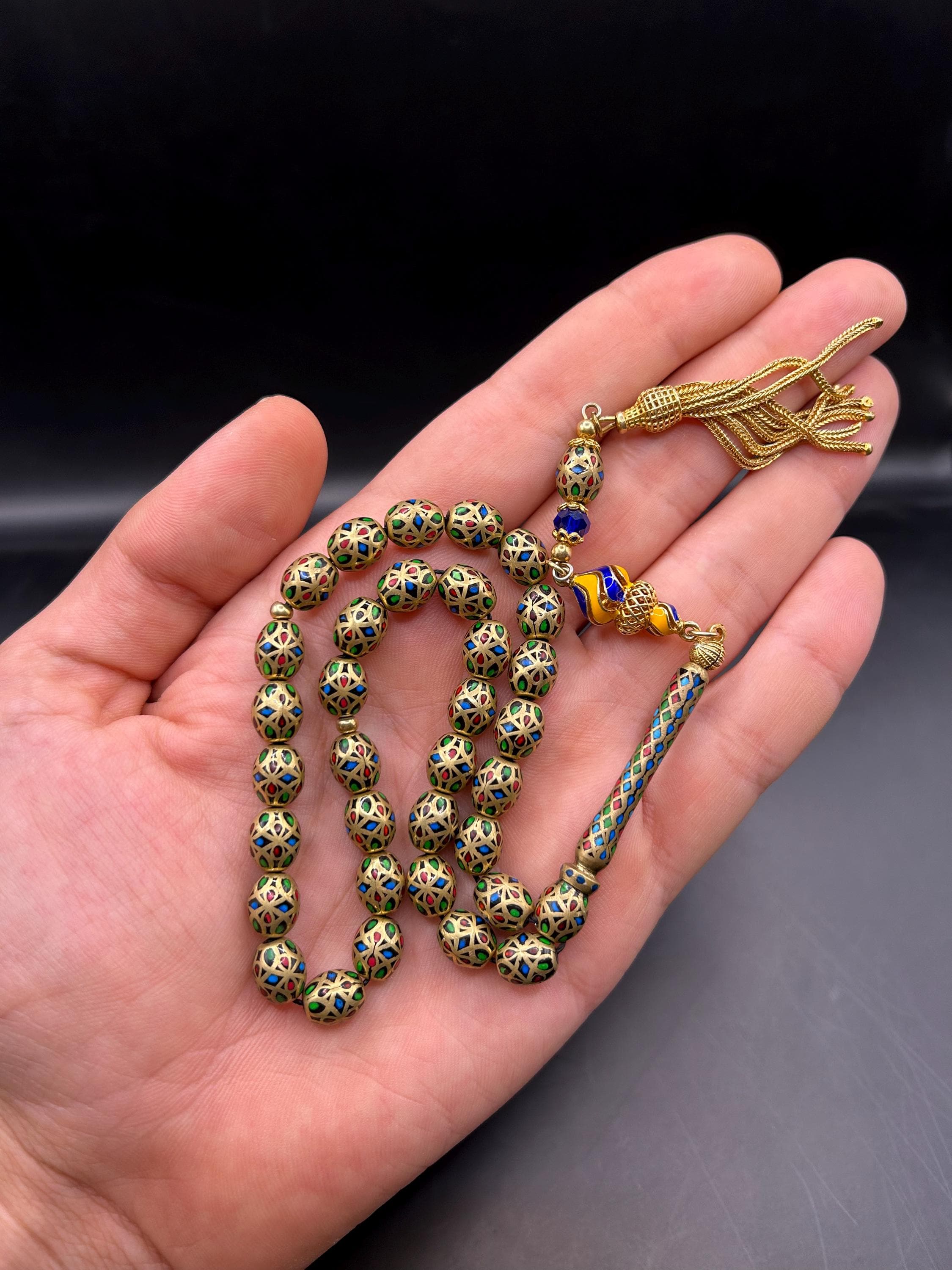 Handmade Cage Oltu Tasbih, Ottoman Style Prayer Beads, Sterling Silver Tassel, Luxury Misbaha, Islamic Gift for Men - image 4