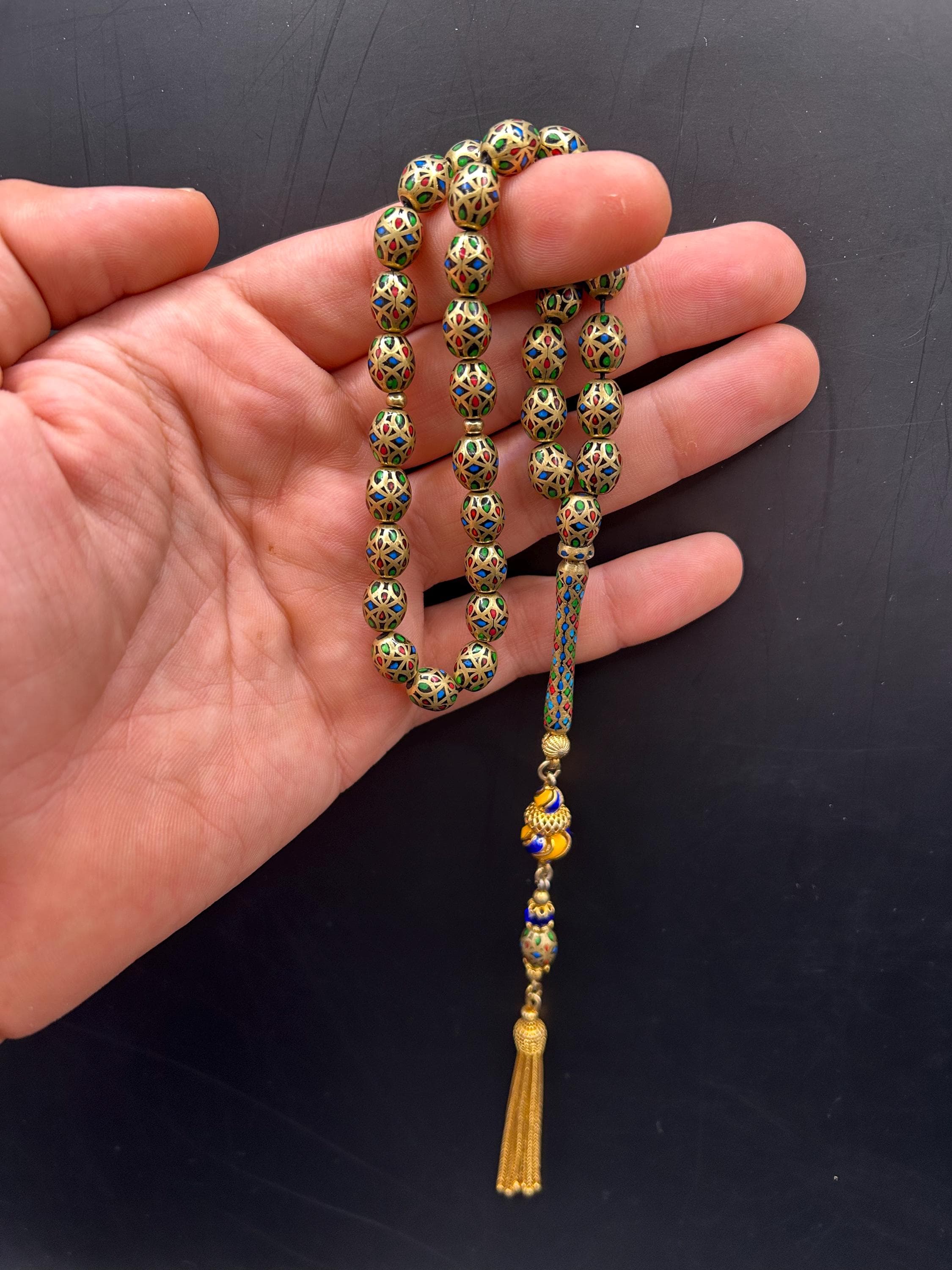 Handmade Cage Oltu Tasbih, Ottoman Style Prayer Beads, Sterling Silver Tassel, Luxury Misbaha, Islamic Gift for Men - image 3