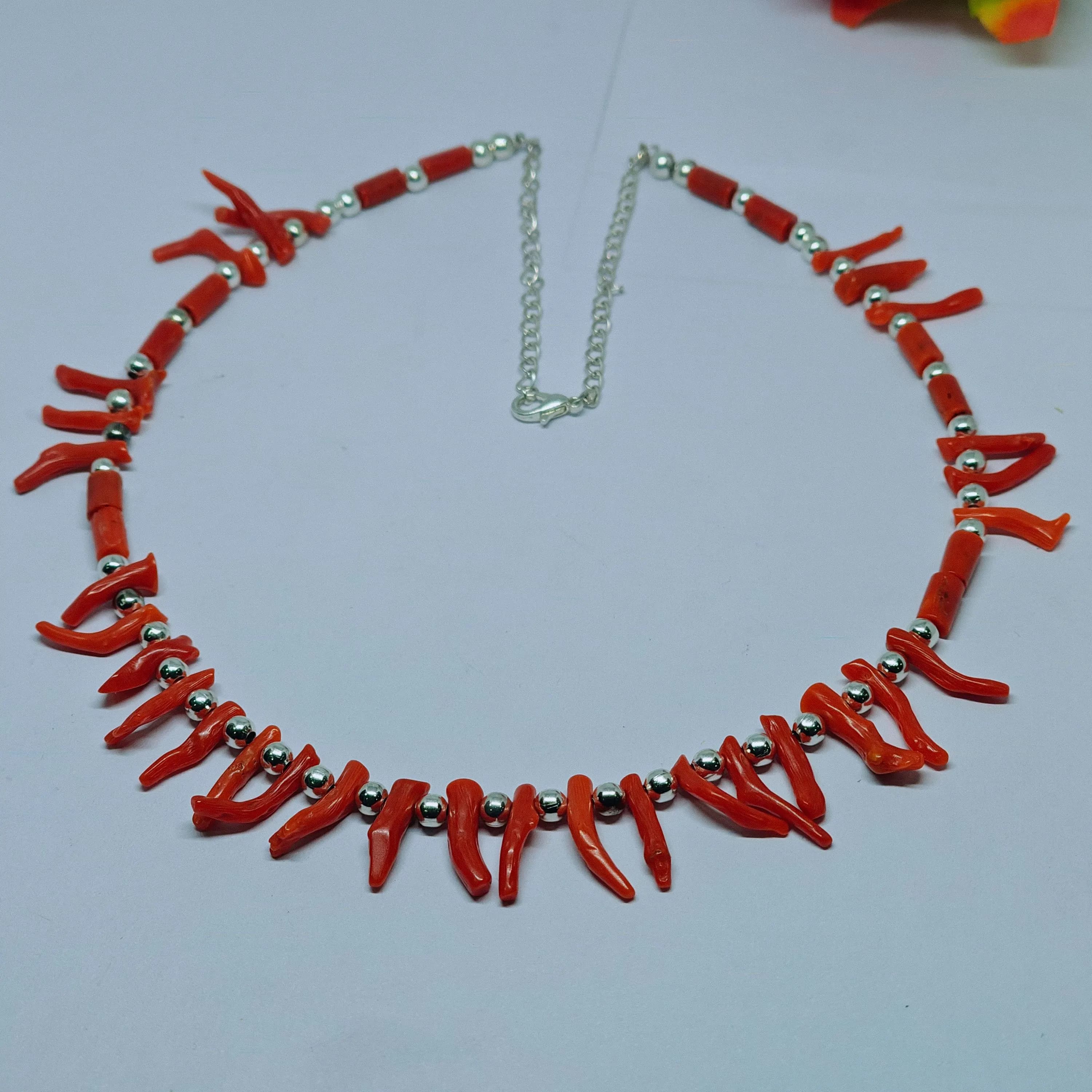 Red Coral Branch Necklace | Italian Handmade Jewelry - image 3