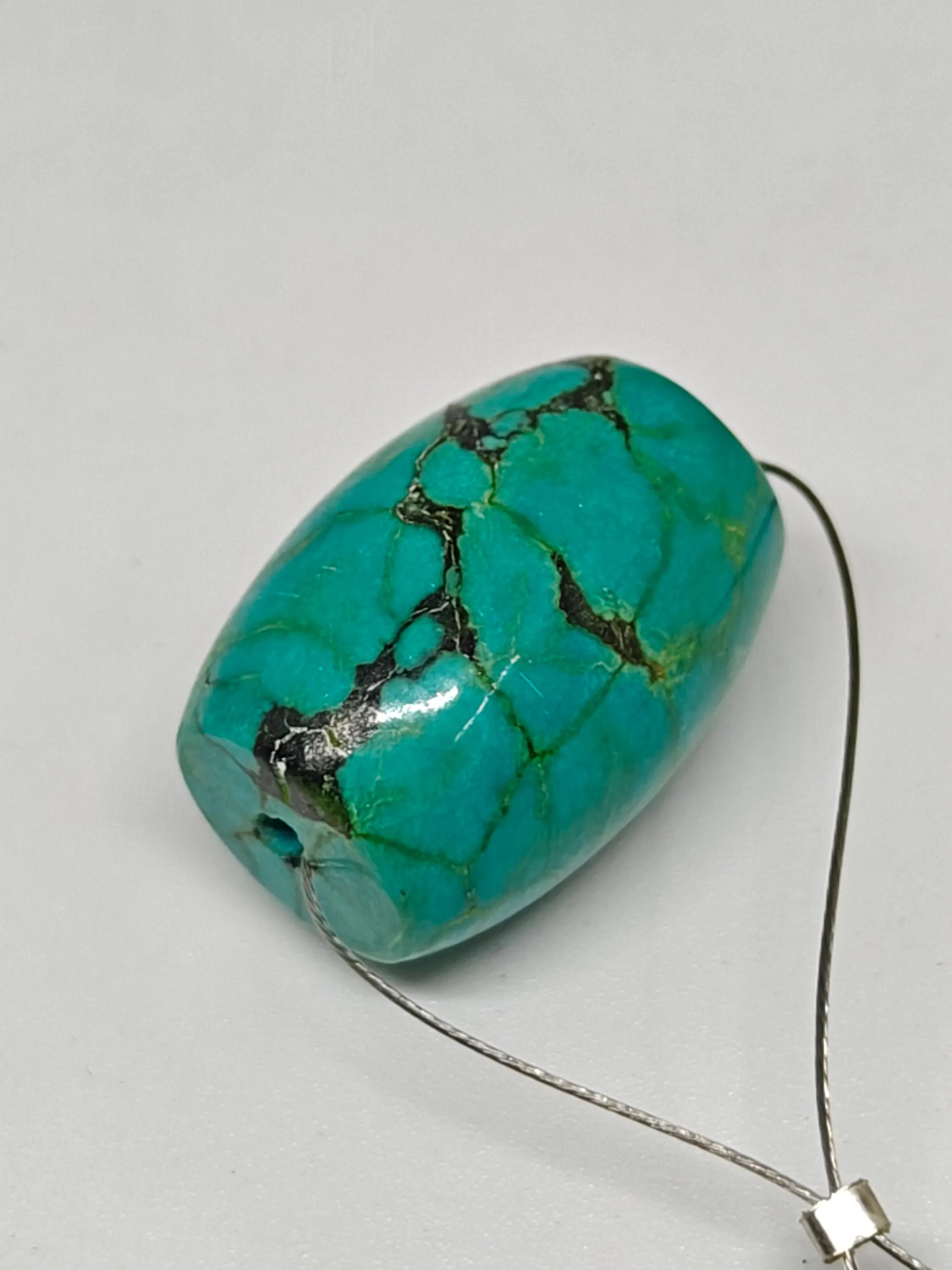 Handmade Turquoise Barrel Beads - AAA Quality Bead For Necklace And Bracelet Design - image 3