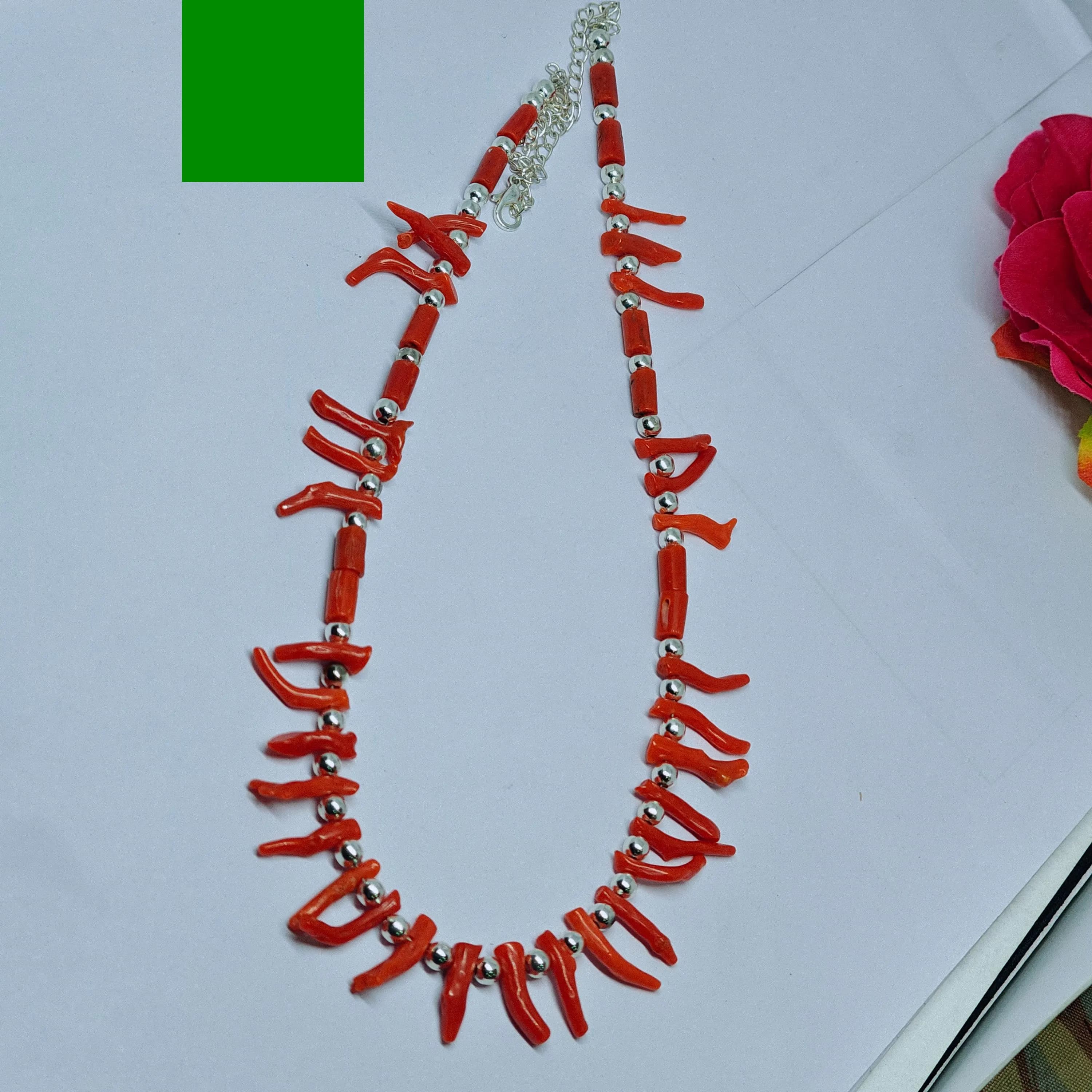 Red Coral Branch Necklace | Italian Handmade Jewelry - image 5
