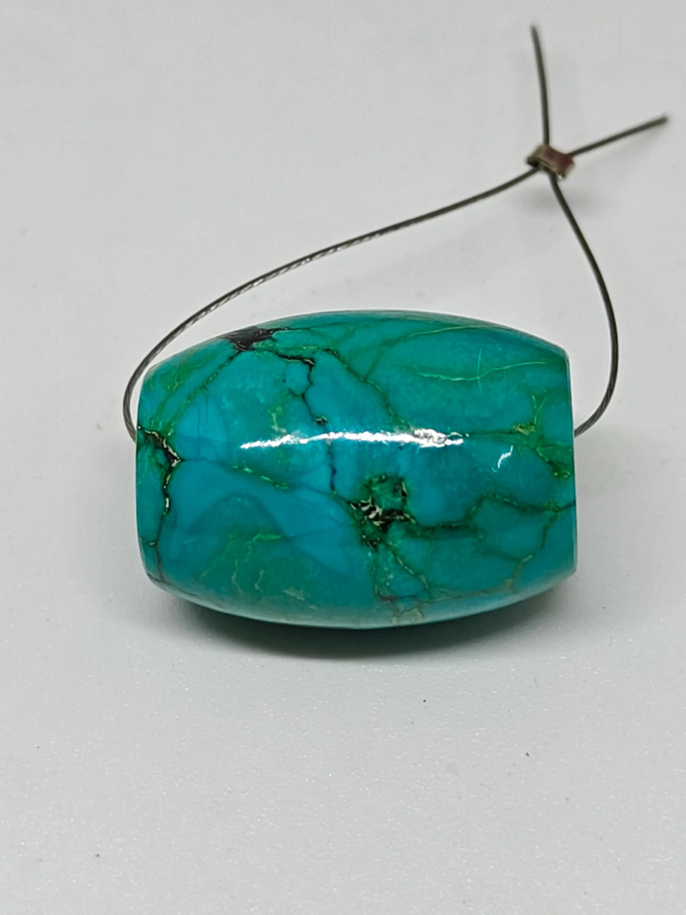 Handmade Turquoise Barrel Beads - AAA Quality Bead For Necklace And Bracelet Design - image 4