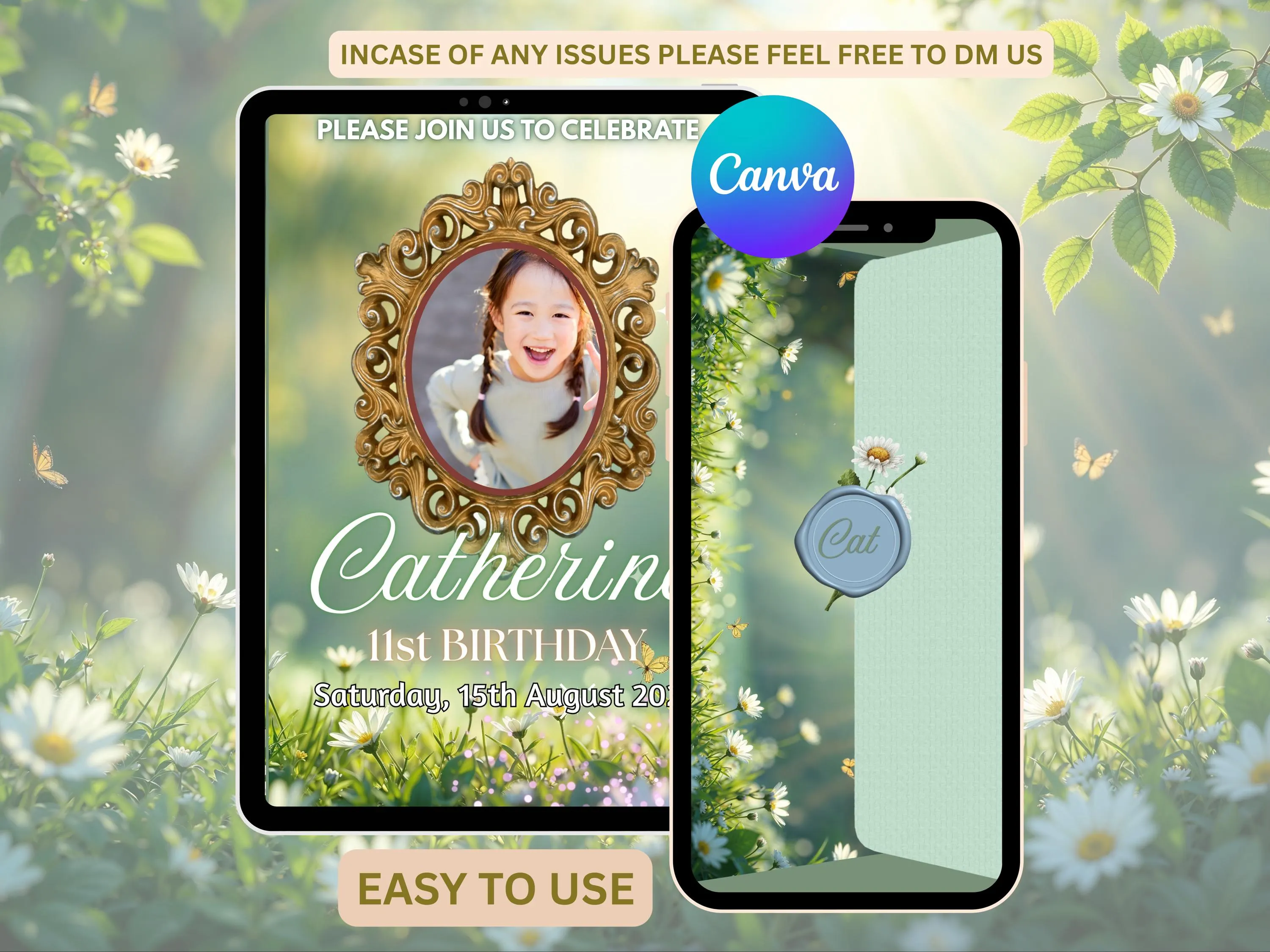 Editable Birthday Invitation Template | Kids Birthday Invite | Printable Party Invitation | Canva Template | Digital Invite - image 4