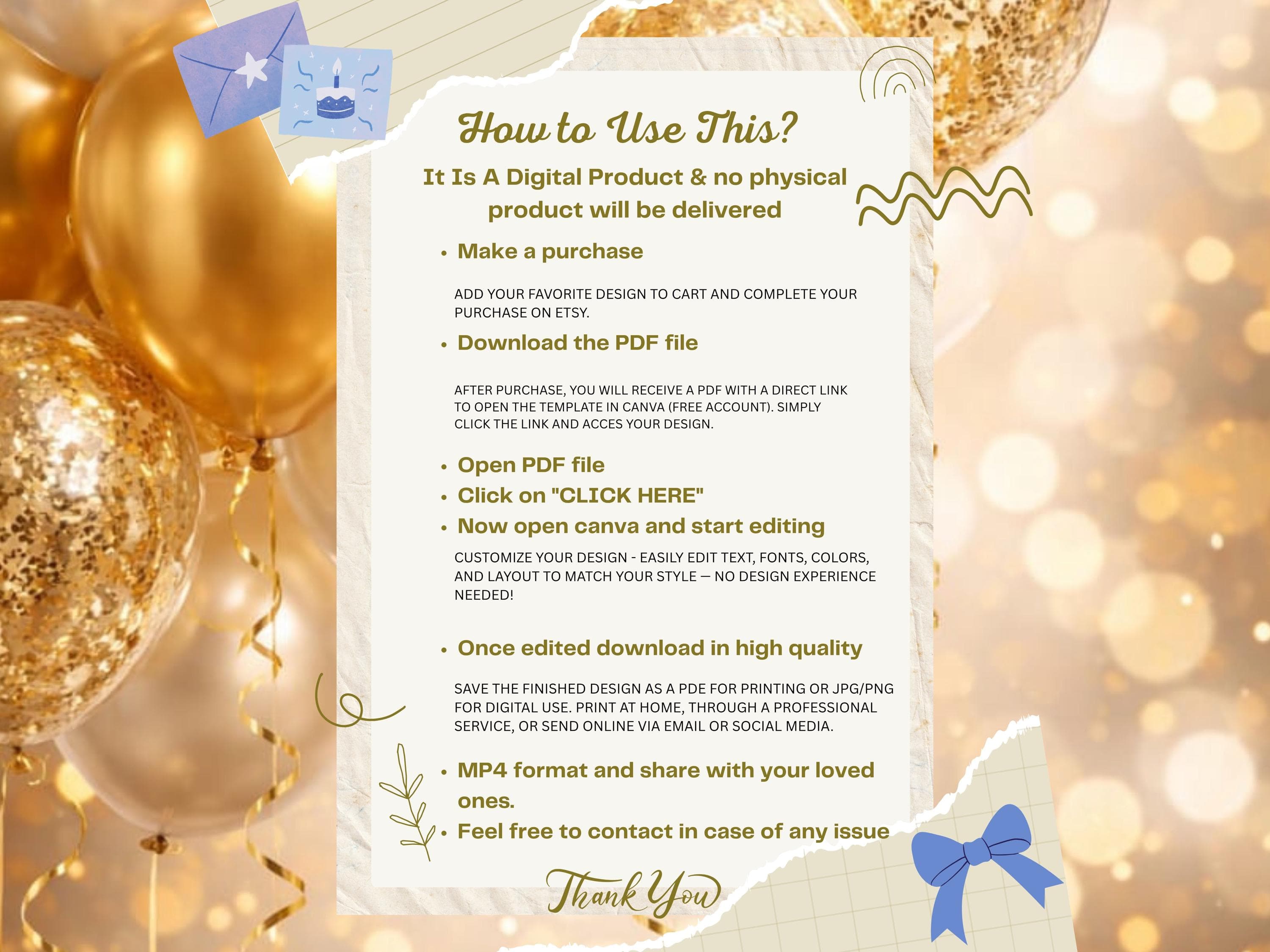 Editable Birthday Invitation Template | Modern Party Card (Digital Download) - image 5