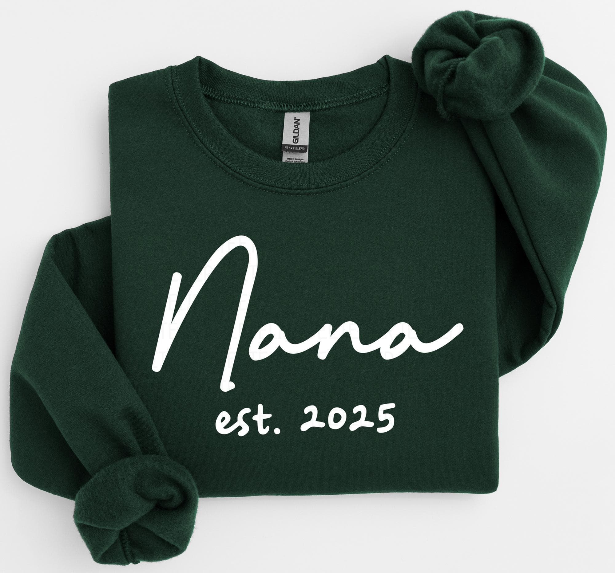 Custom Nana Sweatshirt Nana To Be Gift Pregnancy Reveal Custom Established Year Nana Crewneck Sweatshirt New Nana Crewneck Sweater - image 4