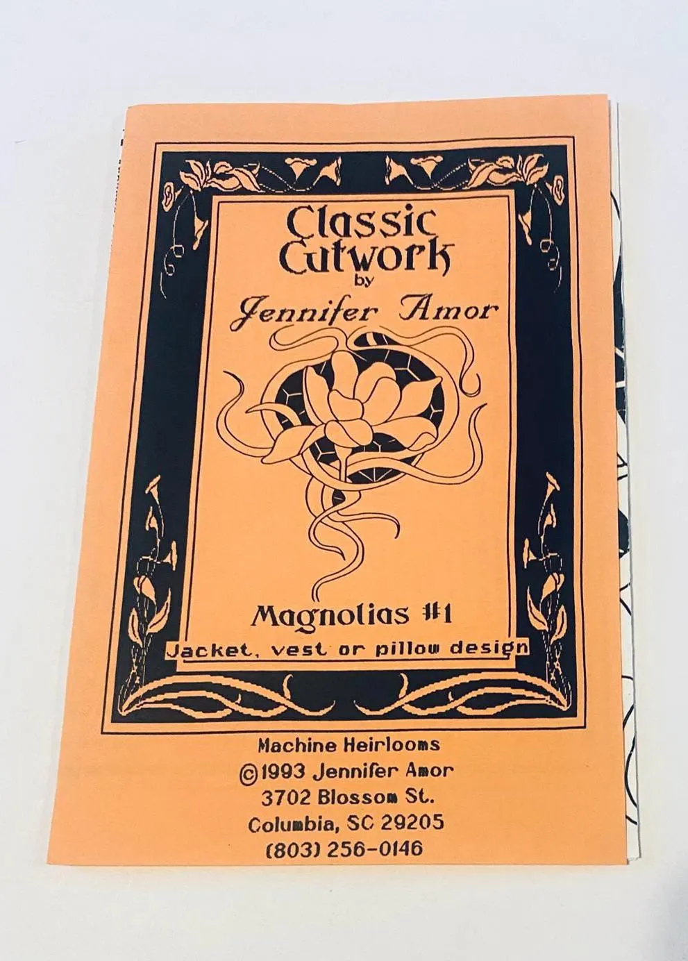 Cutwork Embroidery Pattern, Classic Cutwork, Jennifer Amor, Magnolias #1, 1990s, Floral - image 3