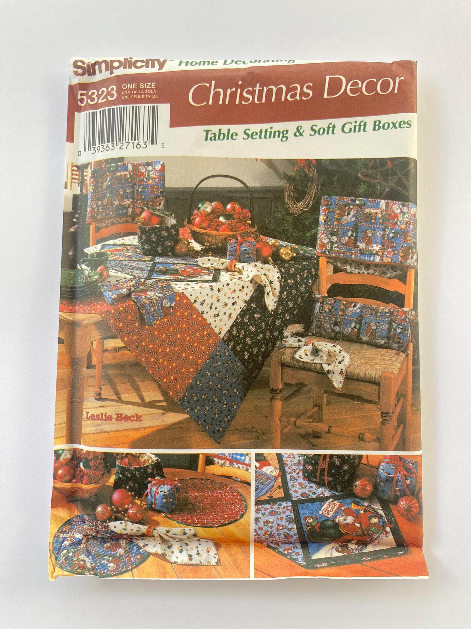 Simplicity 5605 Sewing Pattern, Christmas Decor, Table Top Accessories, Table Runner, Tablecloth, Place Mat, Napkin, Pillow, Uncut, 2000s - image 2