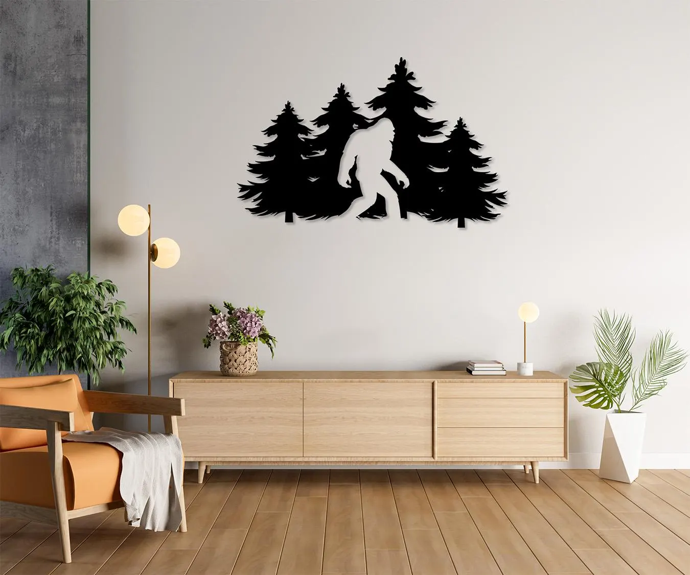 Bigfoot In Forest Svg Png Dxf, American Yeti, Sasquatch Metal Art, Digital Download. - image 3