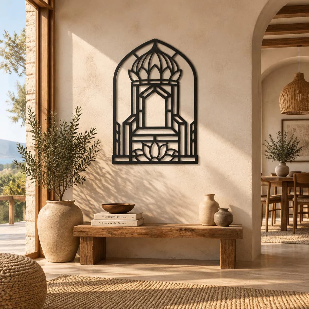 Islamic Arch Metal Wall Art, Mosque Architecture Decor, Geometric Wall Art, Ramadan Home Accent, Prayer Room Decor, Modern Office Art