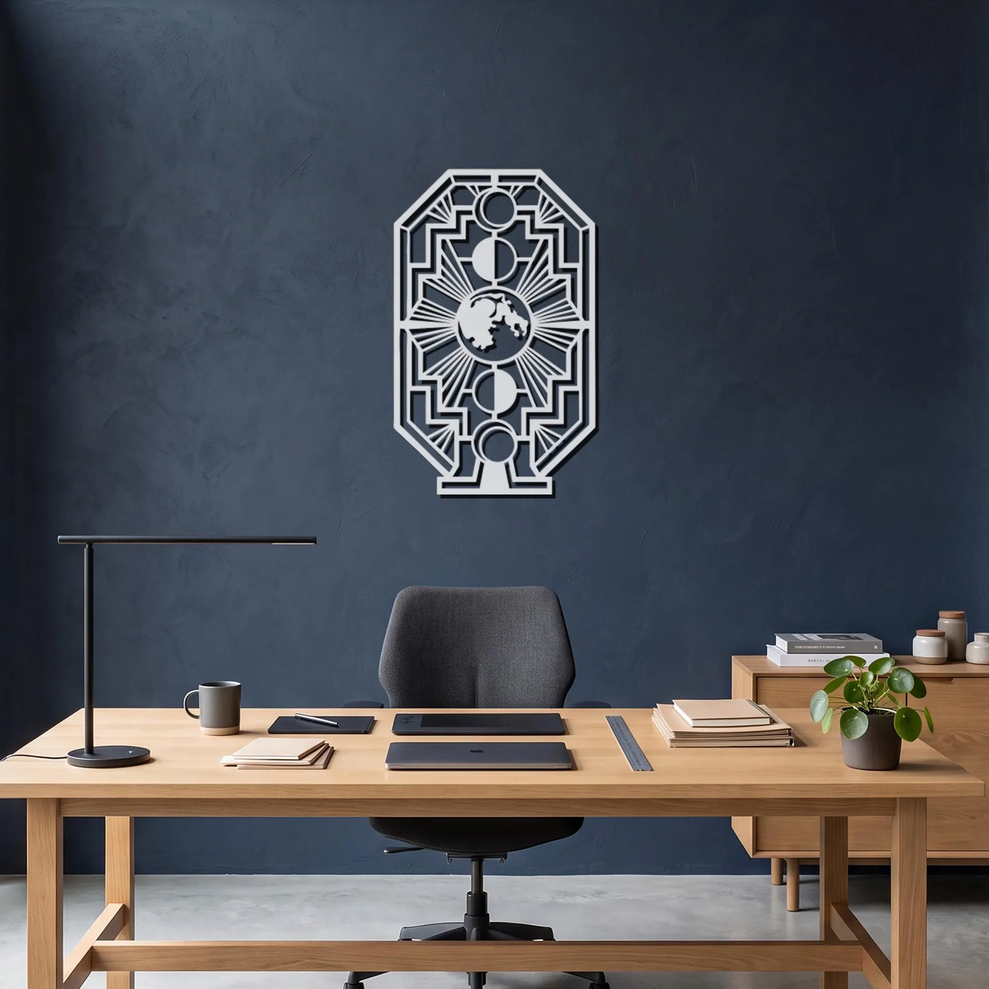 Moon Phase Metal Wall Art, Celestial Wall Decor, Lunar Phase Decor, Boho Metal Art, Astrology Decor, Modern Home Accent, Geometric Decor - image 5