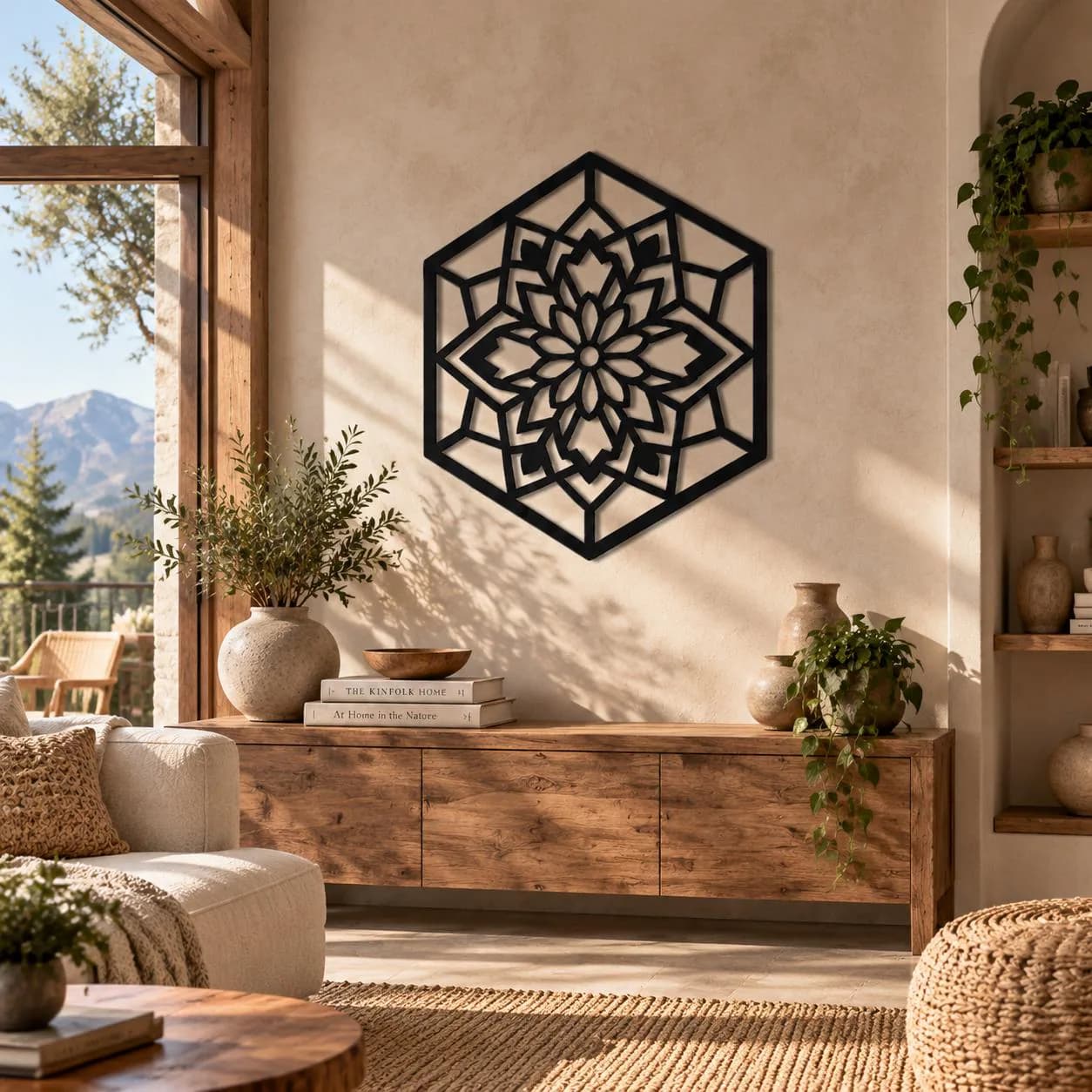 Islamic Geometric Metal Wall Art, Hexagon Wall Decor, Arabic Metal Art, Islamic Home Decor, Modern Wall Accent, Ramadan Gift Decor
