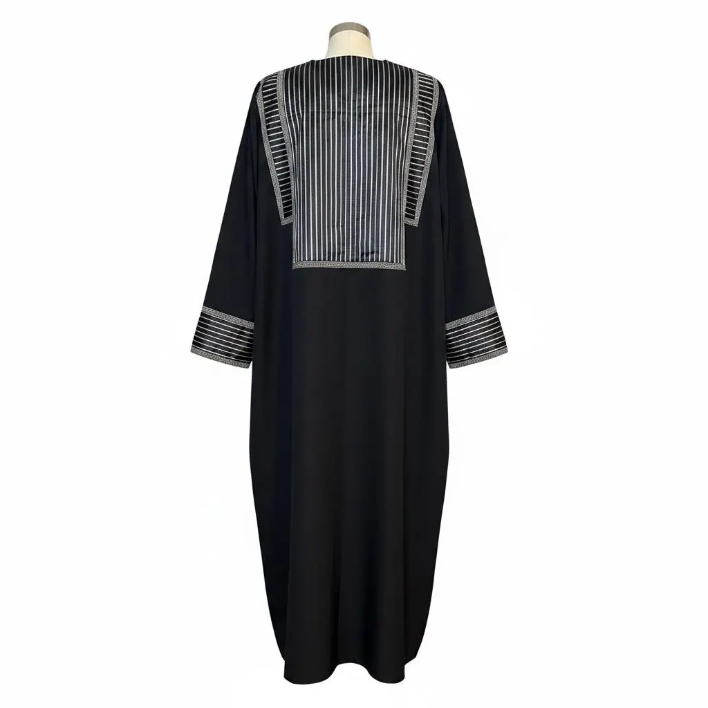 Dark blue Abaya with Saya – Handmade Modern Style