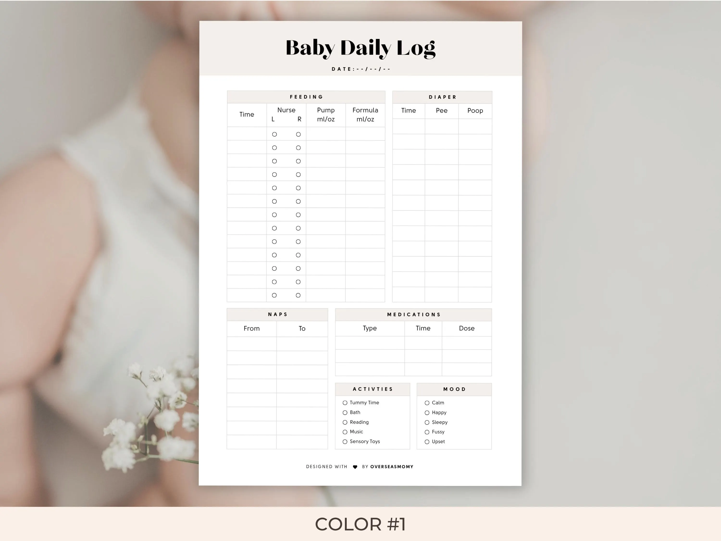 Newborn Baby Daily Log, Routine Tracker (PDF Printable) - image 4