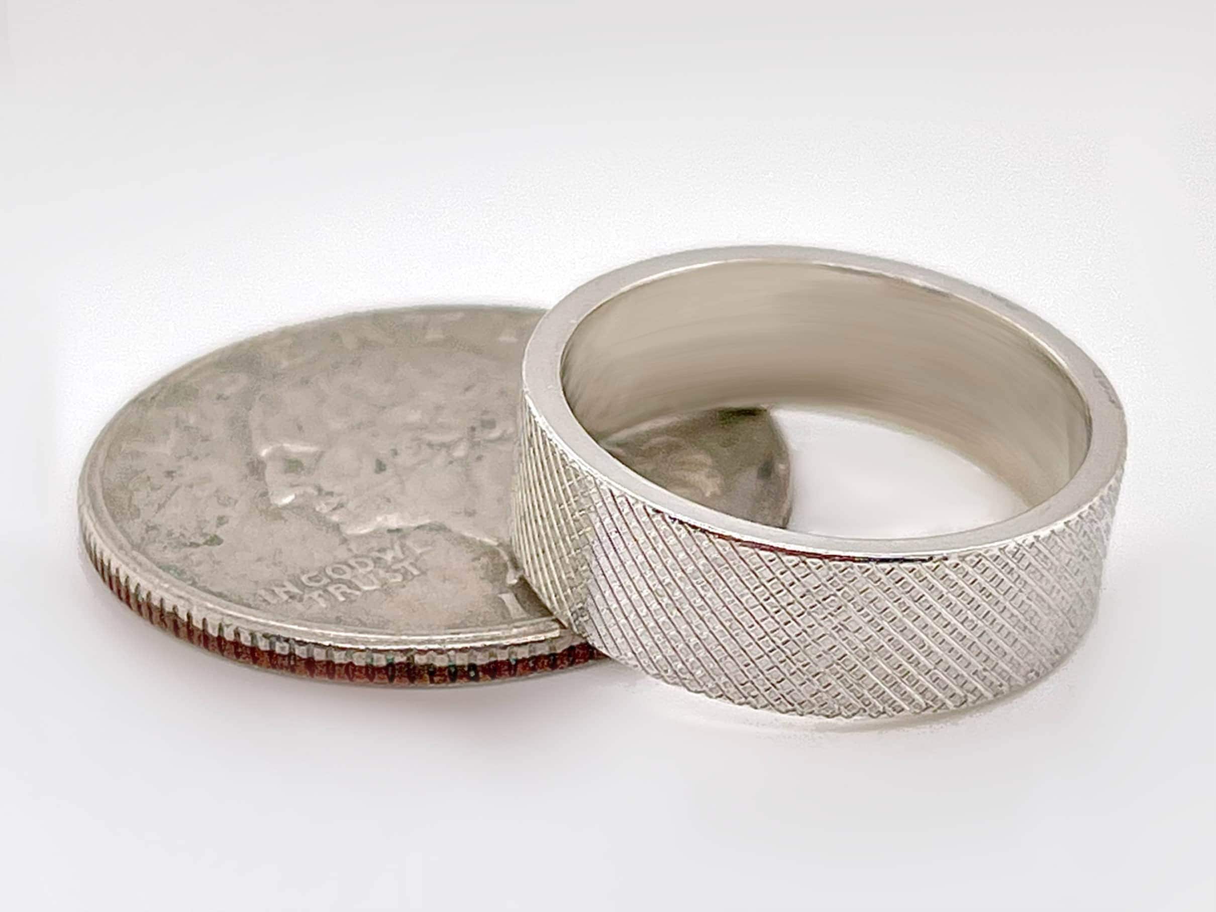 Florentine Engraved Sterling Silver Wedding Band, 6mm, Engraving Available - image 5