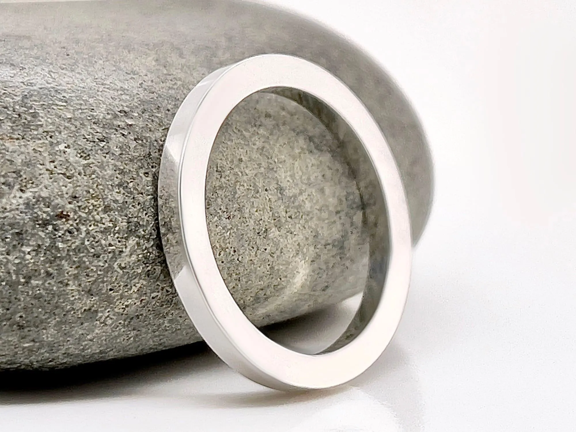 Heavy 950 Platinum Ruthenium 2mm Square Wedding Band, Free Engraving - image 4