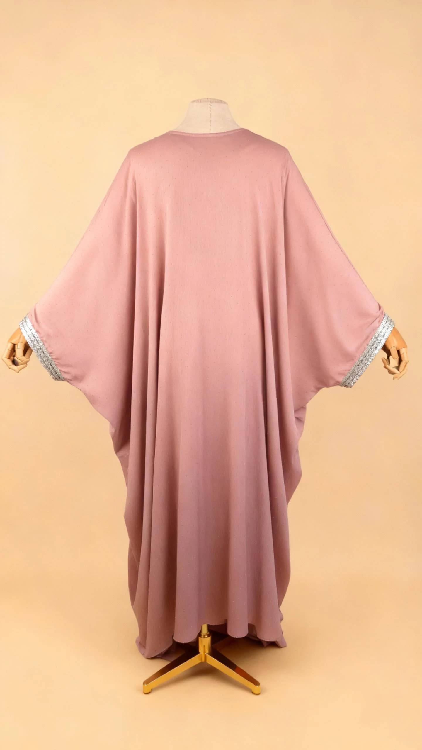 Pink Embroidered Abaya Dress, Luxury Kaftan Gown, Modest Evening Dress, Ramadan Eid Outfit, Wedding Guest Dress - image 4