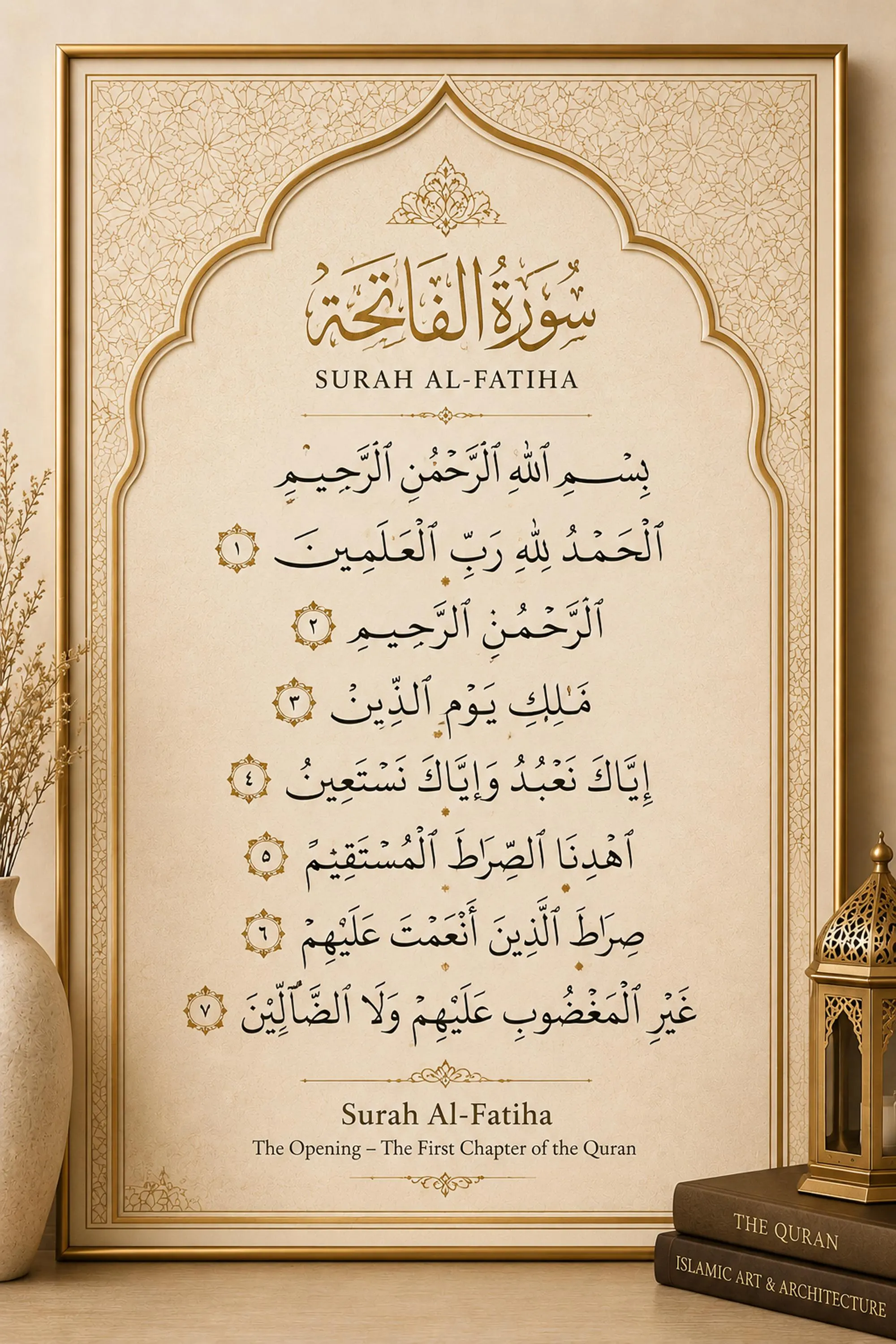 Surah Al-Fatiha Islamic Wall Art | Arabic Calligraphy Muslim Decor (Digital Download) - image 3