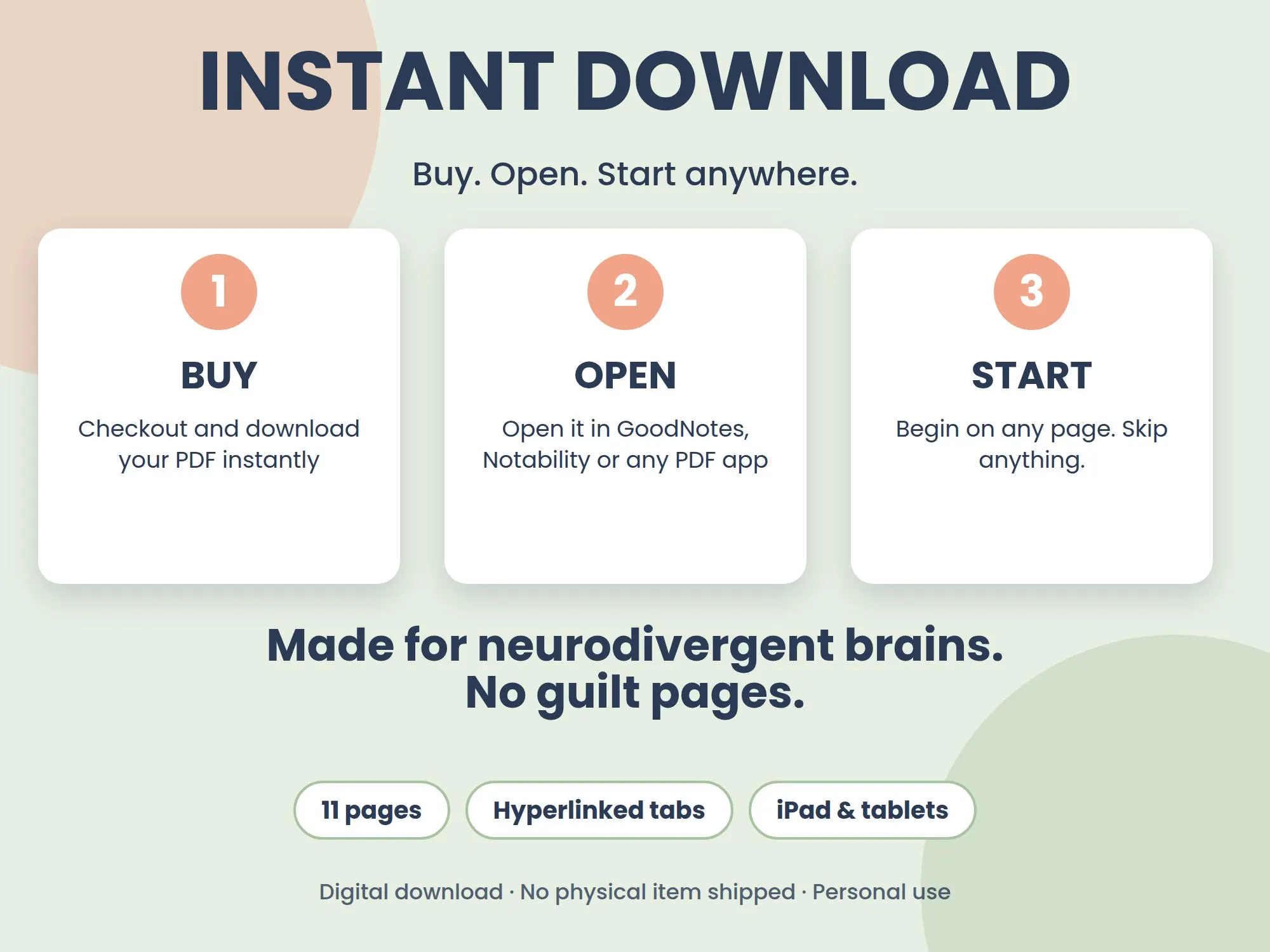 ADHD Digital Planner 2027 GoodNotes Life Binder, Dopamine Menu Template, Daily Weekly Tracker, ADHD Burnout Recovery PDF - image 5