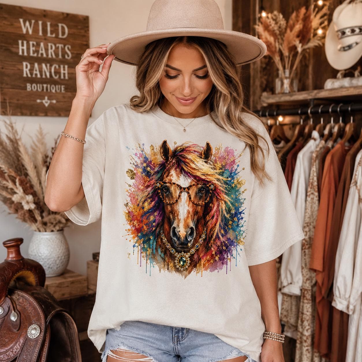 Glam Horse PNG, Stylish Equine Sublimation Design, Fashion Animal Digital Download - image 5