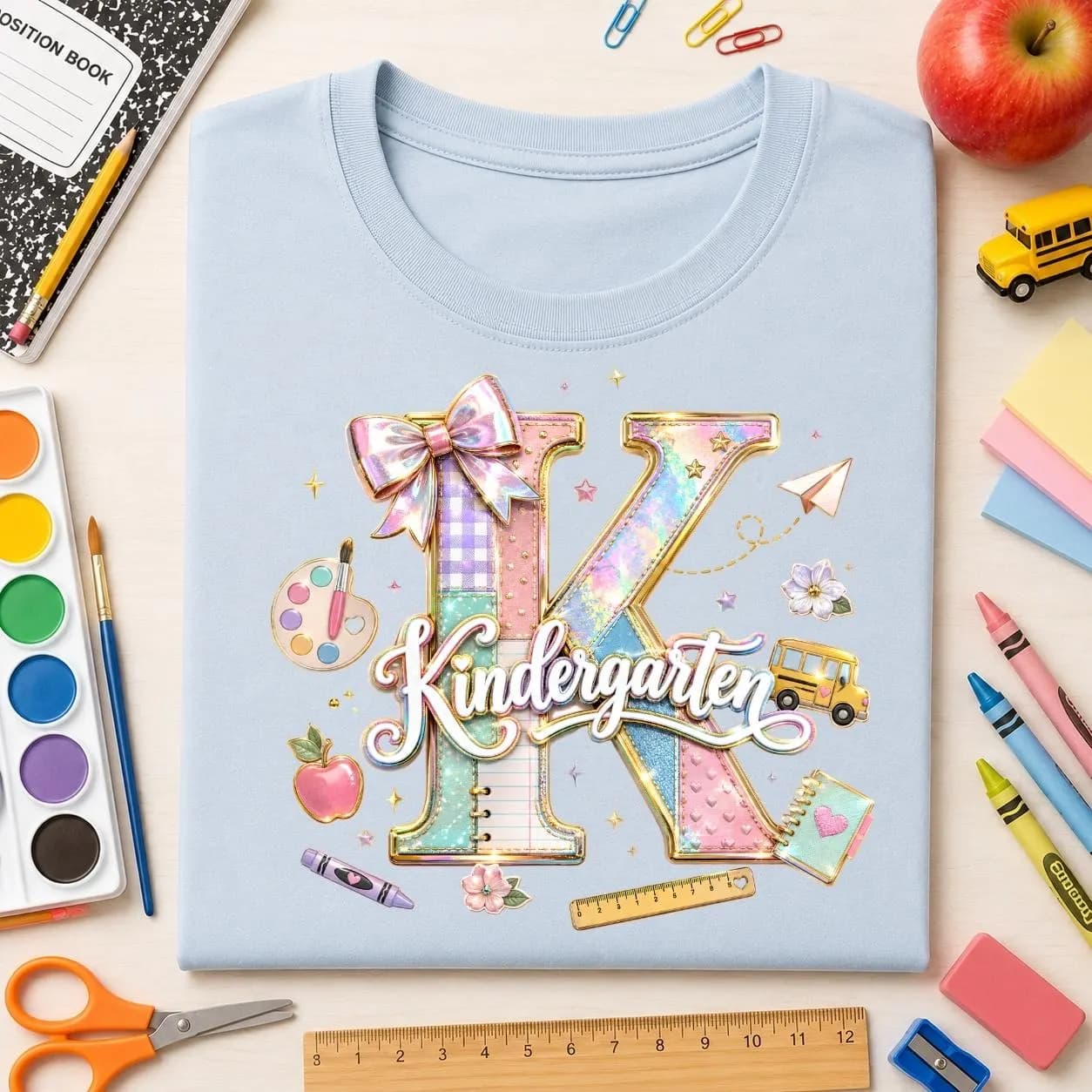 Pastel Patchwork Grade PNG Bundle, Coquette Back to School Designs (Digital Download) - image 4