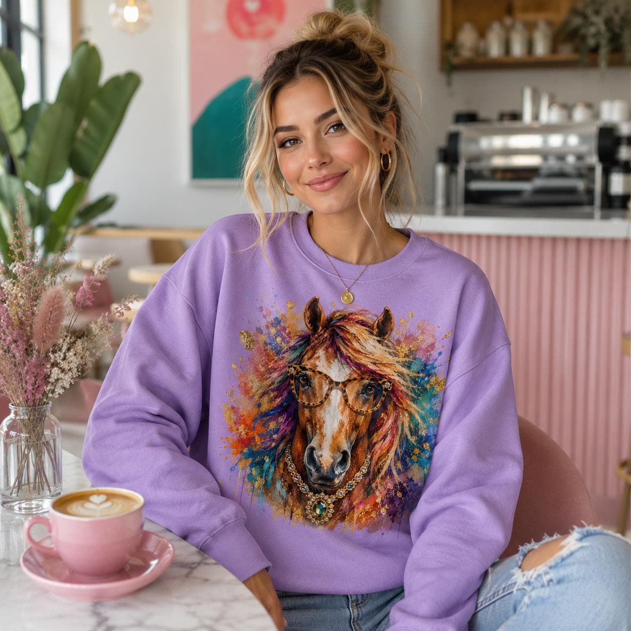 Glam Horse PNG, Stylish Equine Sublimation Design, Fashion Animal Digital Download - image 4