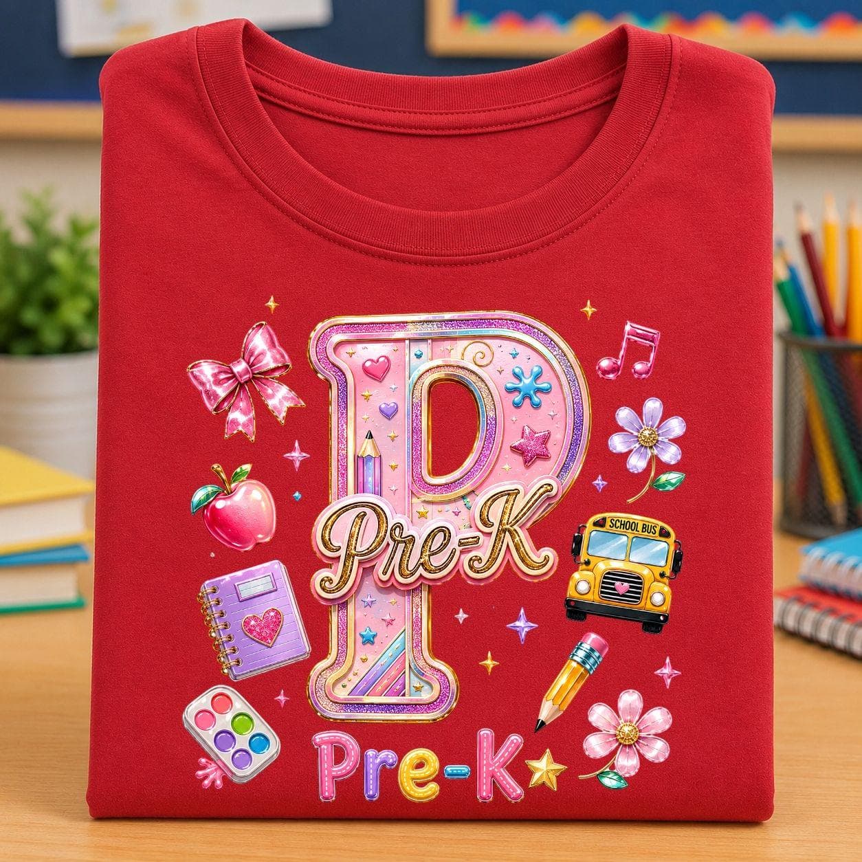 Cute Preschool Cutie and Pre-K digital design for toddlers and little girls, featuring playful polka dots, cheerful painted details, and a colorful school-ready style. Ideal for Pre-K Cutie, Pre-K Princess, Hello Pre-K, daycare, and first-day-of-school T-shirts. This high-quality PNG graphic is suitable for DTF, sublimation, Cricut crafts, SVG-style projects, toddler shirts, girl T-shirt templates, printable apparel, and fun classroom clothing designs.