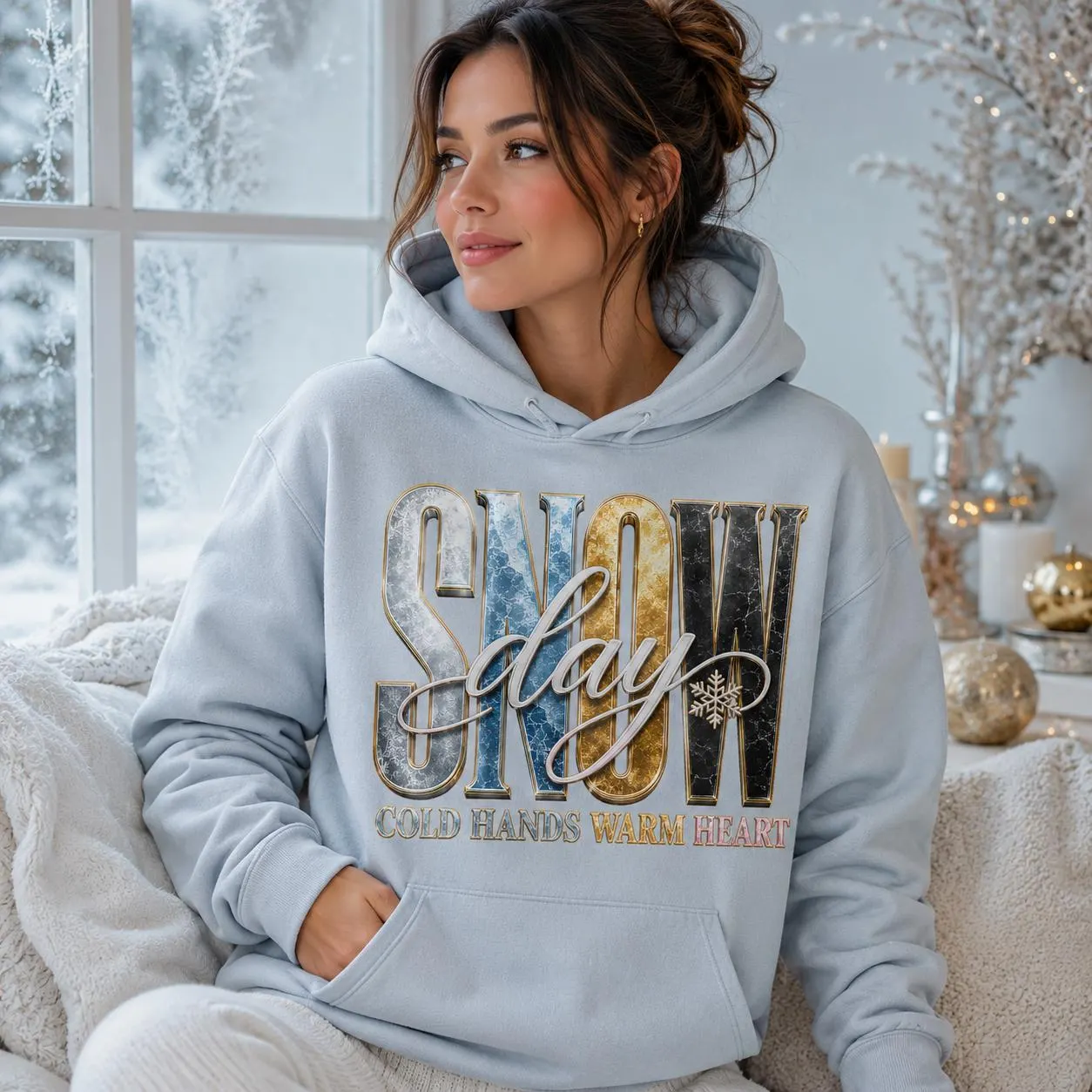 Snow Day PNG | Cold Hands Warm Heart Sublimation Design (Digital Download) - image 4