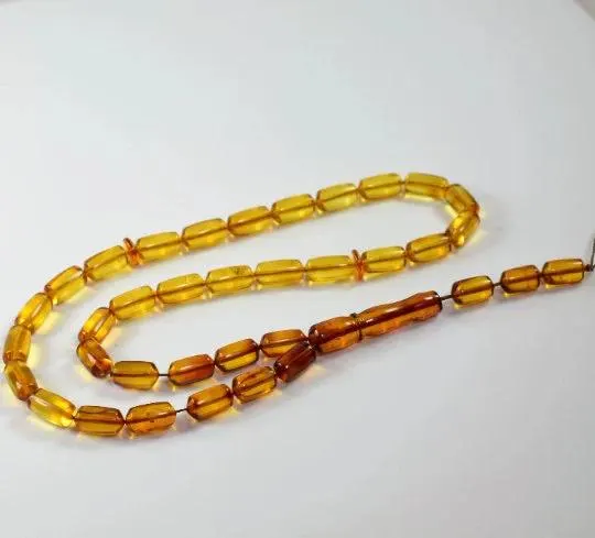 Elegant Amber Rosary – 33 Natural Prayer Beads, Unique Handmade Gift - image 5