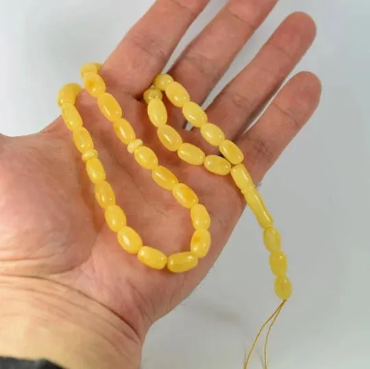 Unique Amber Rosary – 33 Handmade Prayer Beads, Baltic Amber Tasbih - image 3