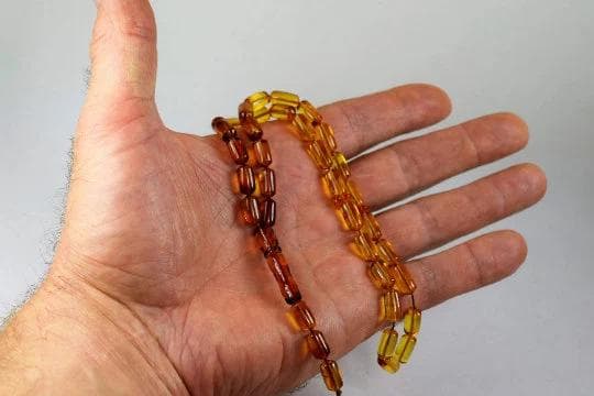 Elegant Amber Rosary – 33 Natural Prayer Beads, Unique Handmade Gift - image 3
