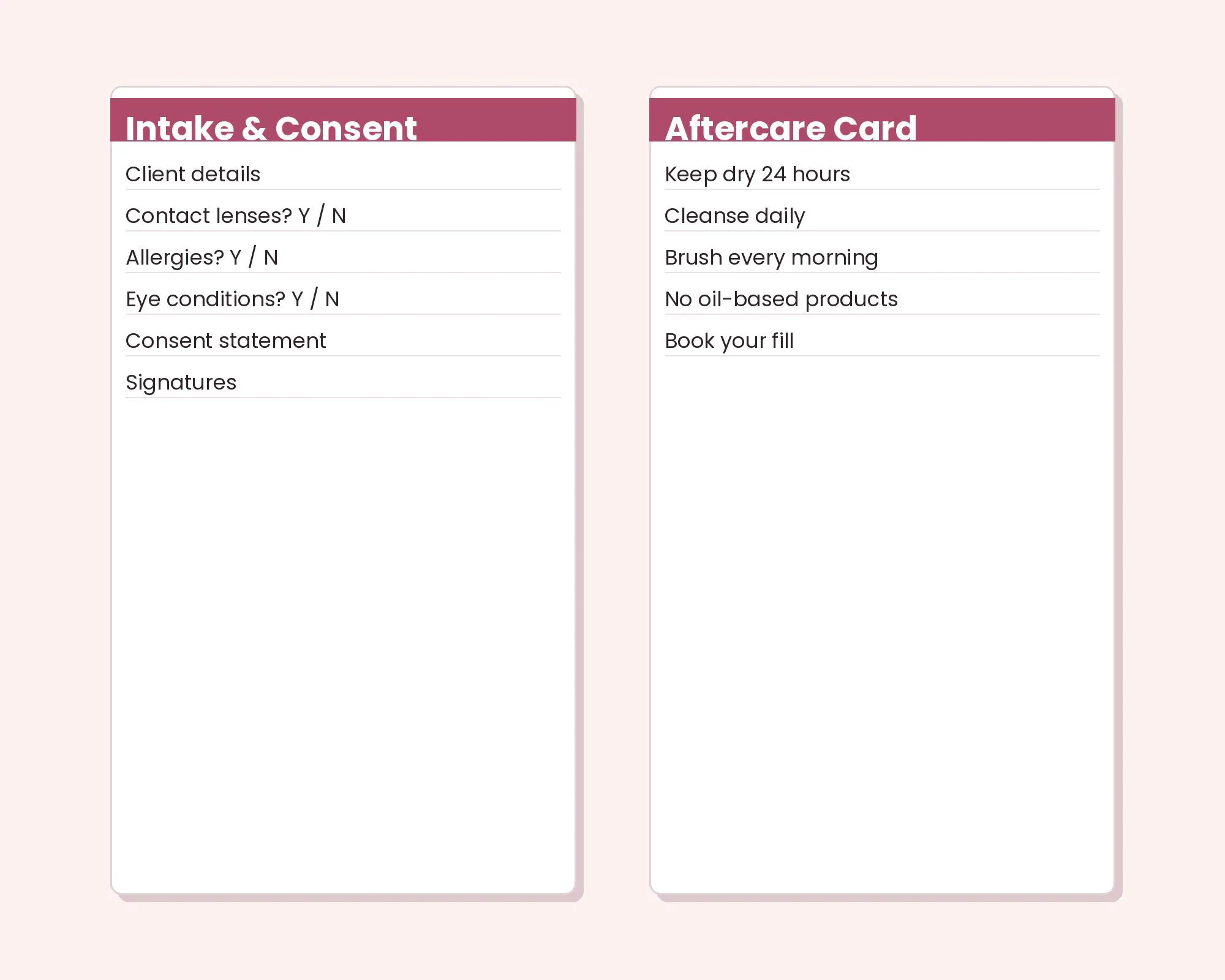 Lash Tech Business Kit, Lash Price List Template, Booking Policy, Lash Consent Form, Aftercare Card, Client Text Scripts, Editable Word - image 5