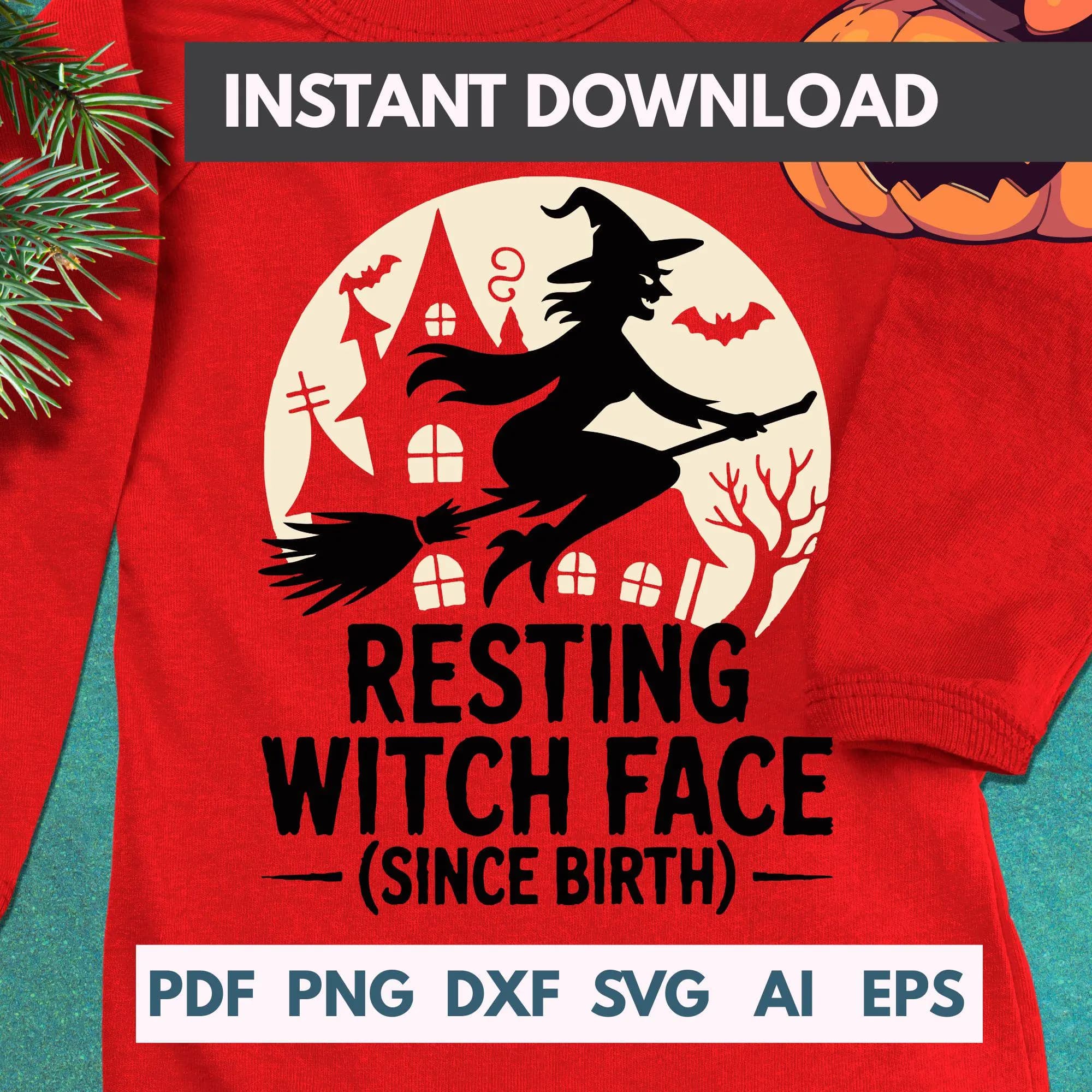 Funny Witch Mom Halloween SVG PNG, Resting Witch Face Shirt Design, Witch Can Drive A Stick, Haunted House Cricut, Digital Download
