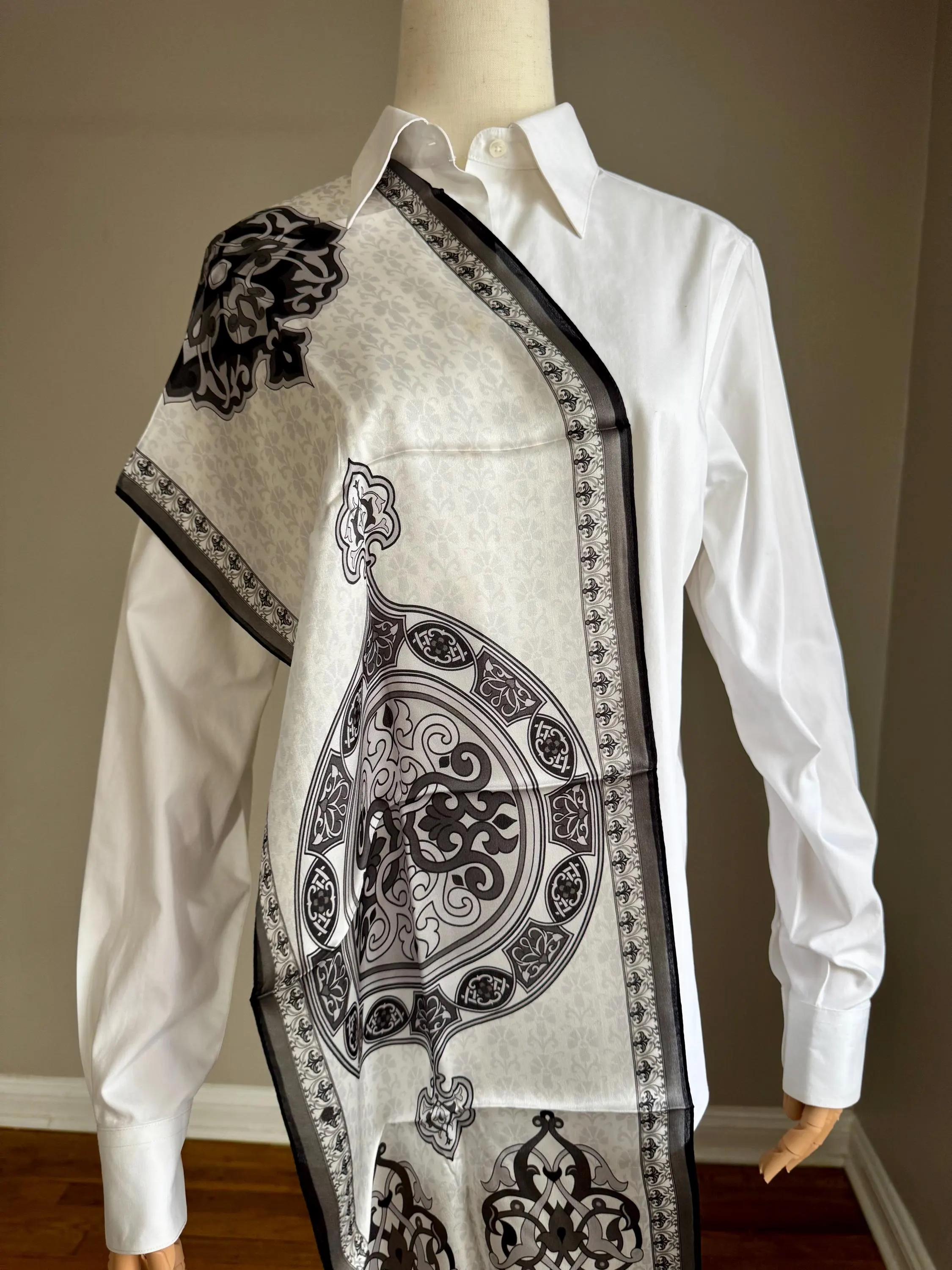 Bursa Silk Scarf – Traditional Turkish Floral Art, Lightweight - image 5