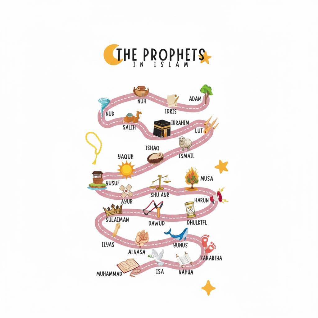 25 Prophets in Islam Wall Sticker – Quran Educational Decal - image 5