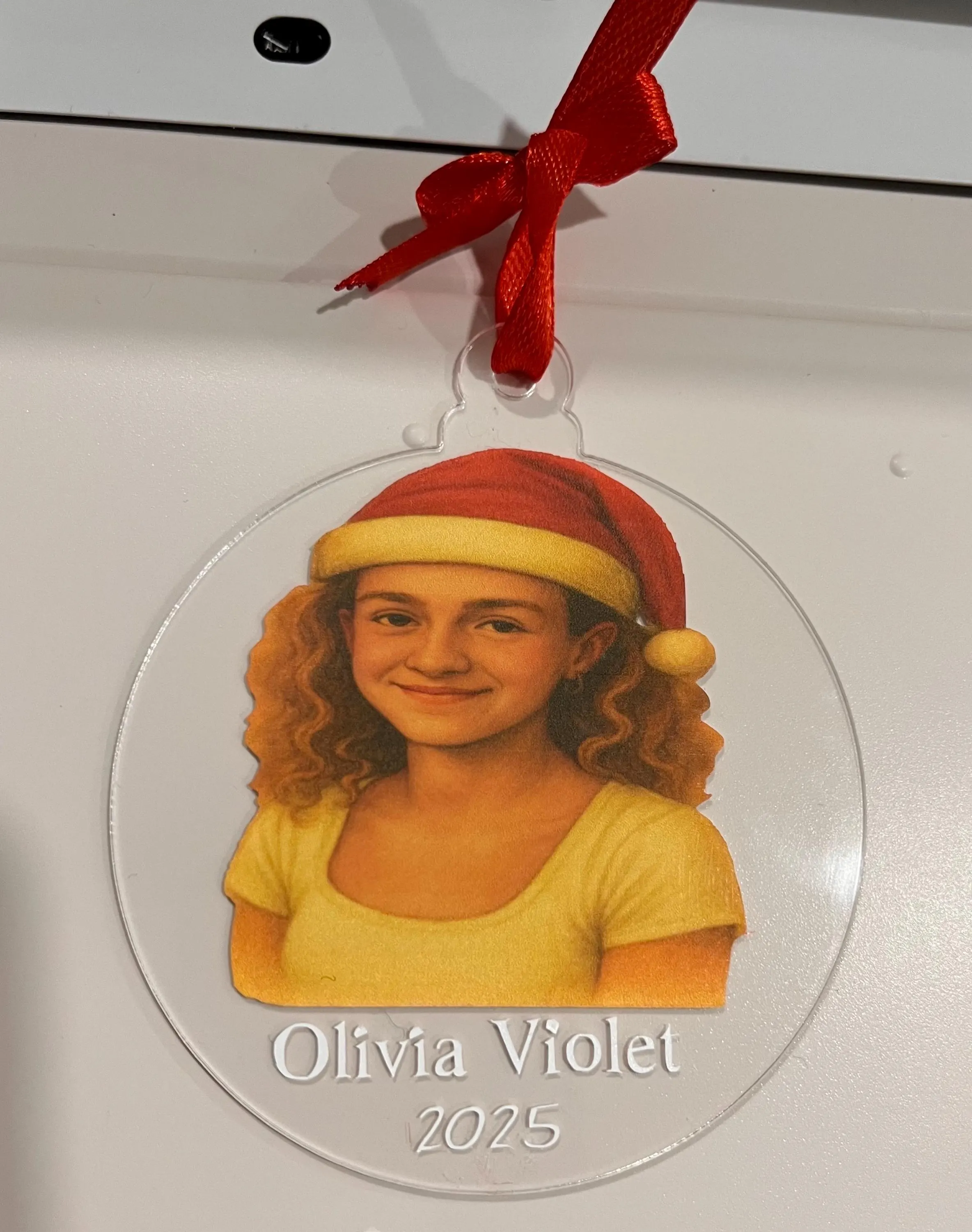 Custom Photo Christmas Tree Ornament • Personalized Portrait Illustration - image 5