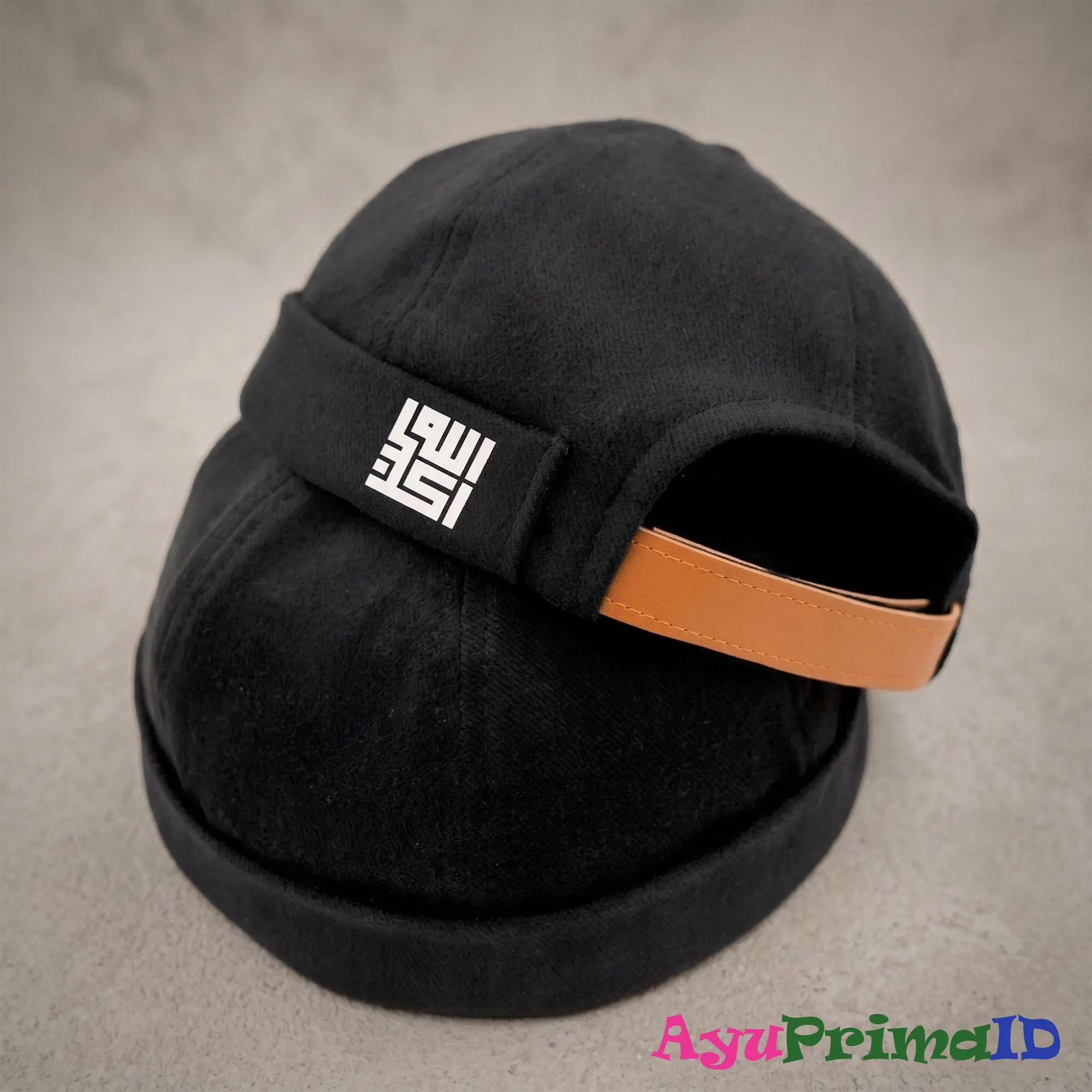 Islamic Kids Miki Hat Allahuakbar Calligraphy Embroidered Brimless Cap Boys Muslim Prayer